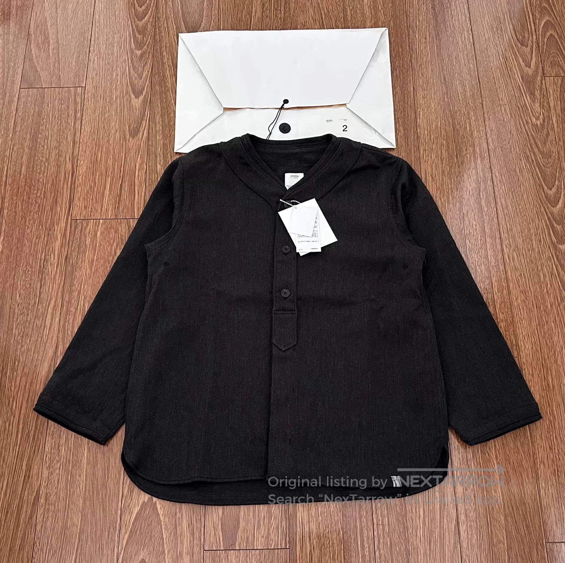Visvim visvim dugout long sleeve shirt in black. Size US M / EU 48-50 / 2 - 1 Thumbnail