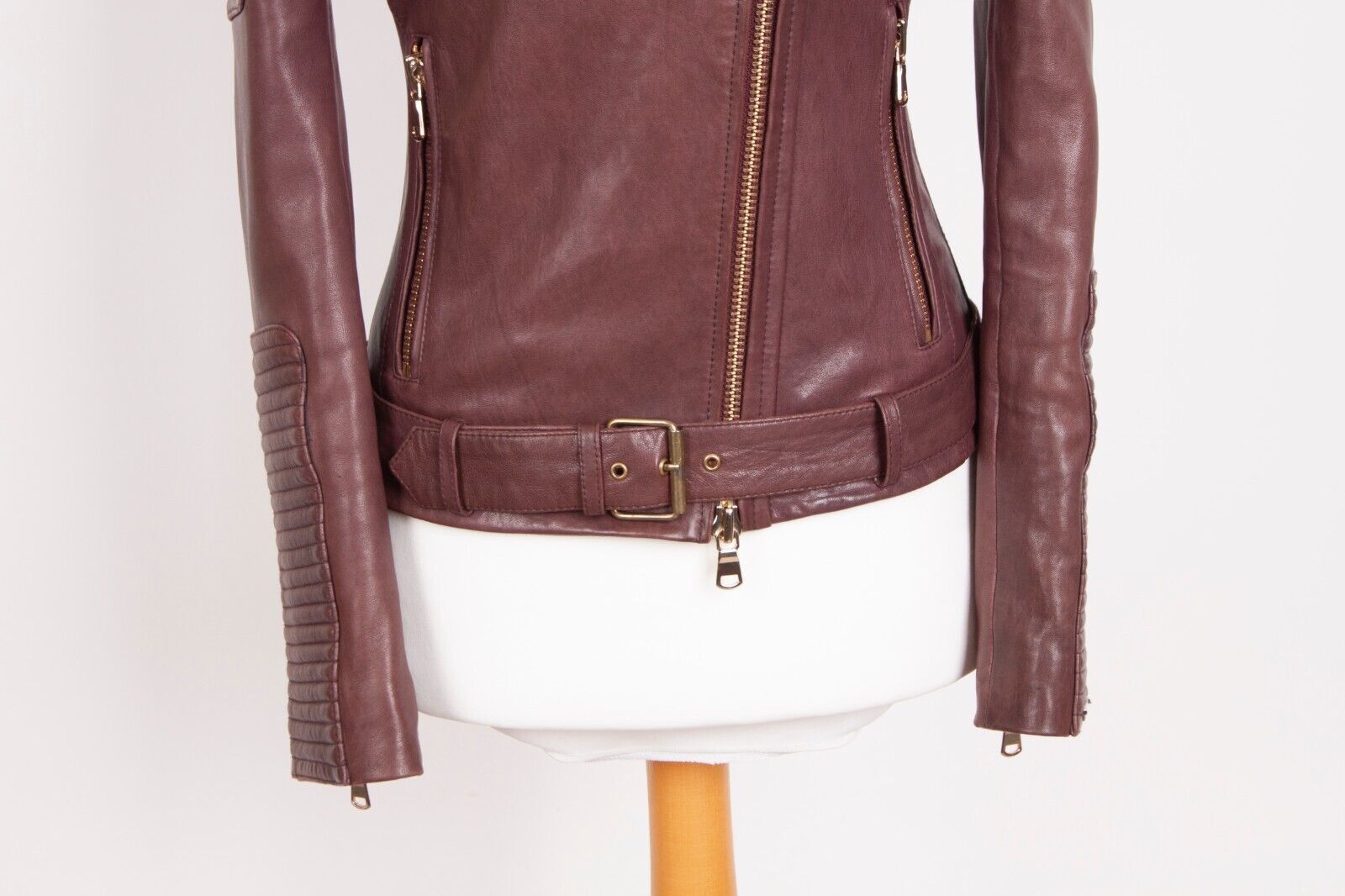 TWINSET Twinset SIMONA BARBIERI Real Leather Biker Jacket Size S / US 4 / IT 40 - 7 Thumbnail