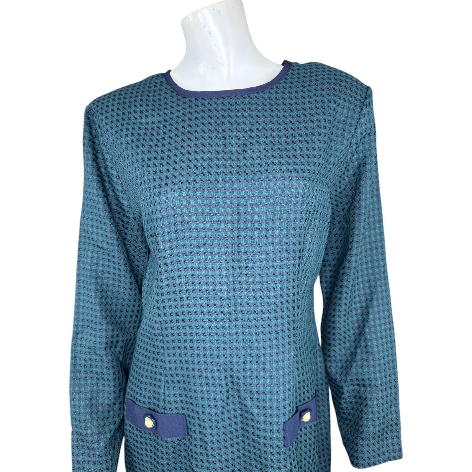 Other Miz California Green Navy Plaid Vintage Womens 12 Midi Size XL / US 12-14 / IT 48-50 - 10 Thumbnail