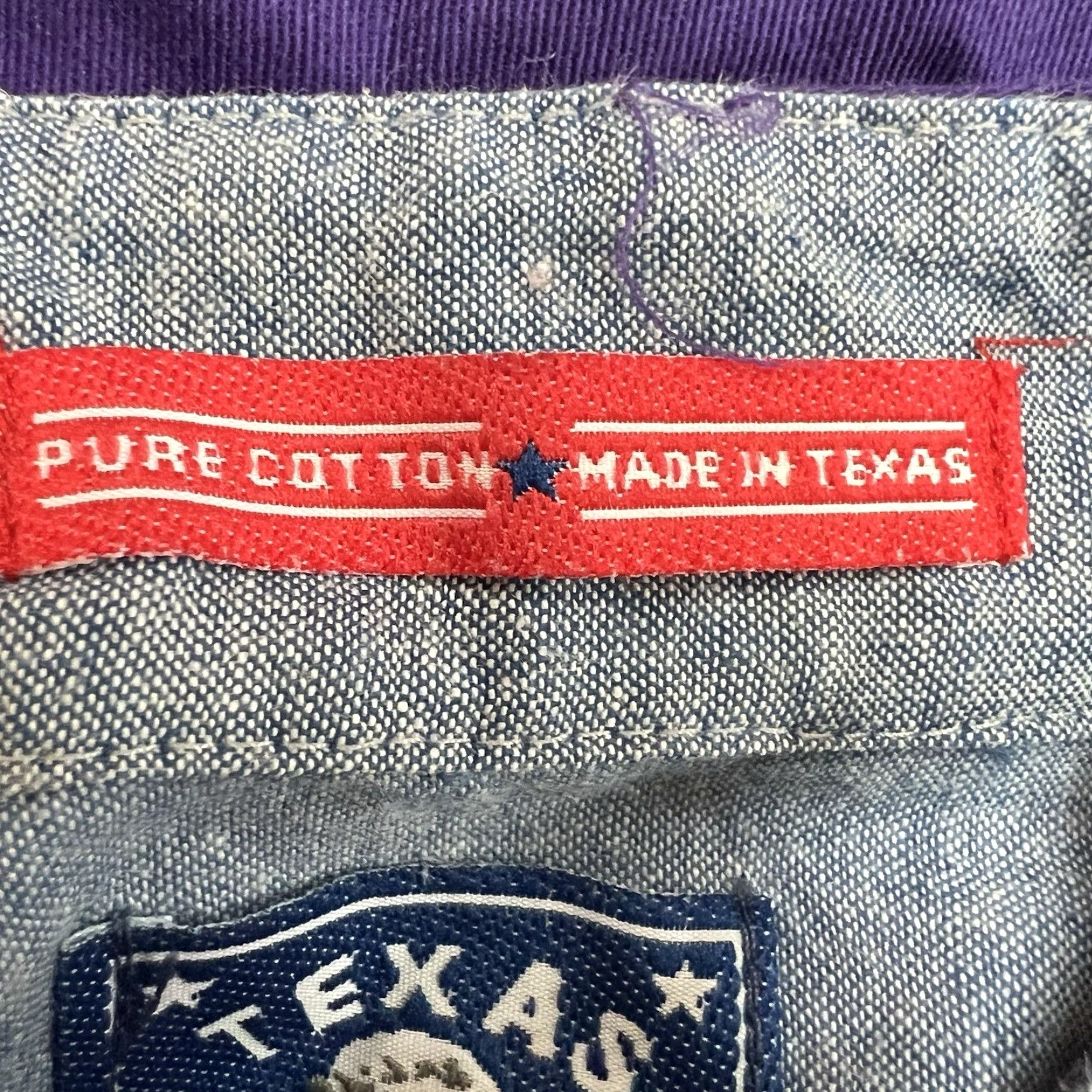 Vintage VINTAGE Texas Cotton Western Button-Down Shirt Mens SZ 15.5 Solid Purple Long Sleeve Casual U.S. Size US M / EU 48-50 / 2 - 6 Thumbnail