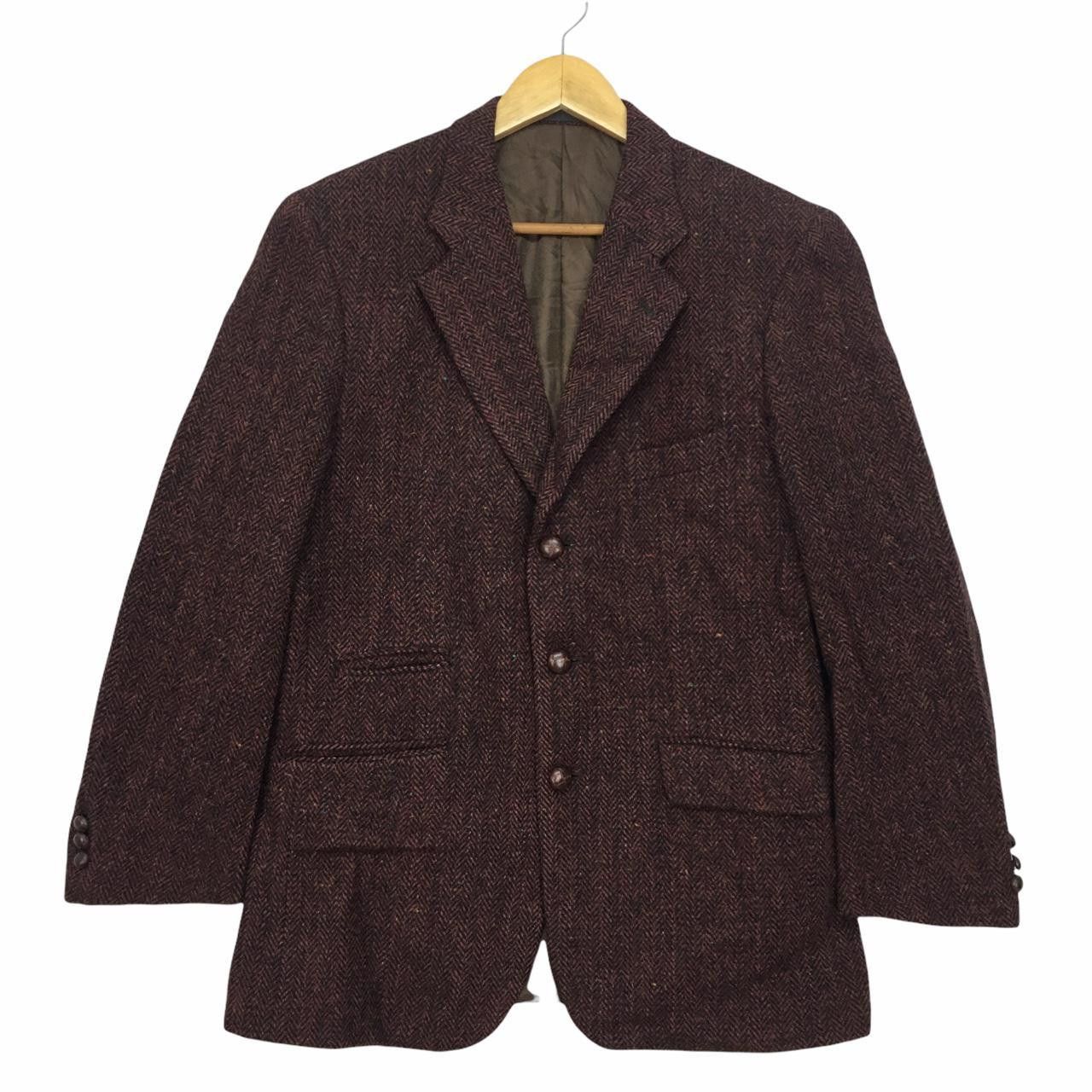 Vtg HARRIS TWEED x GUY Polished and Classic Handwoven Jacket
