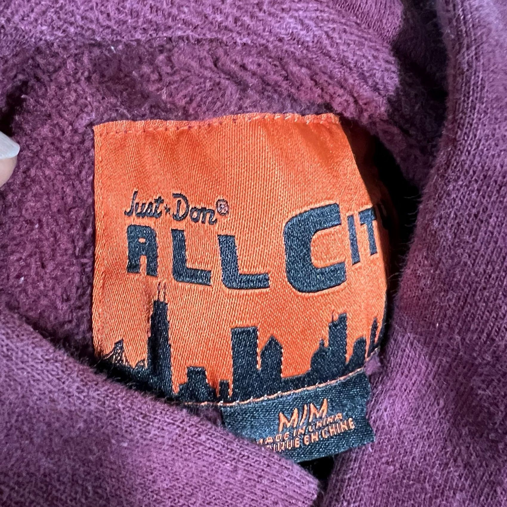 Just Don VINTAGE Just Don Sweatshirt Mens Medium M Hooded Pullover Red All City Edition Size US M / EU 48-50 / 2 - 4 Thumbnail