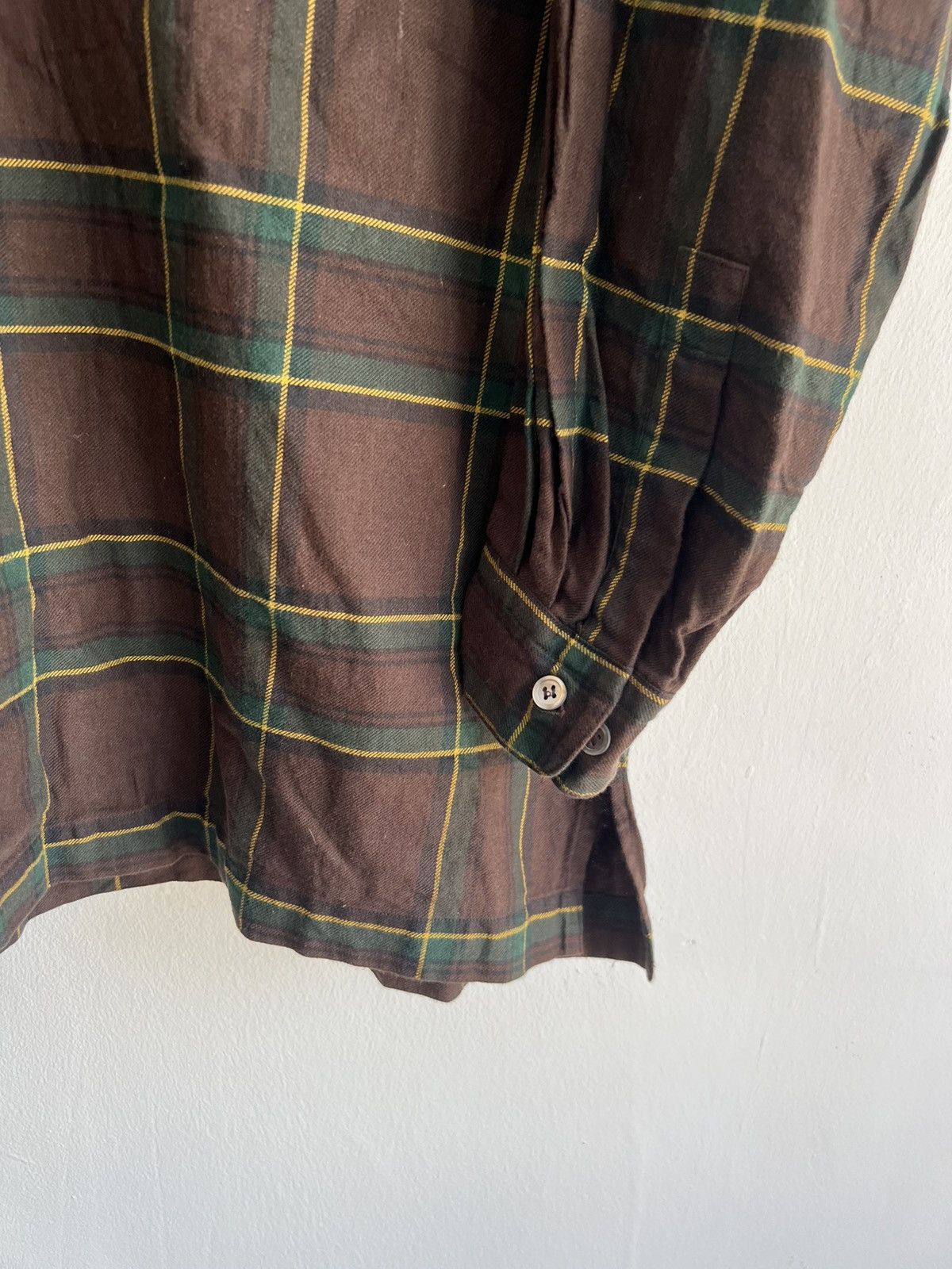 Issey Miyake 1980s Issey Miyake Men Shadow Plaid Oversized B/D Shirt Size US L / EU 52-54 / 3 - 5 Thumbnail