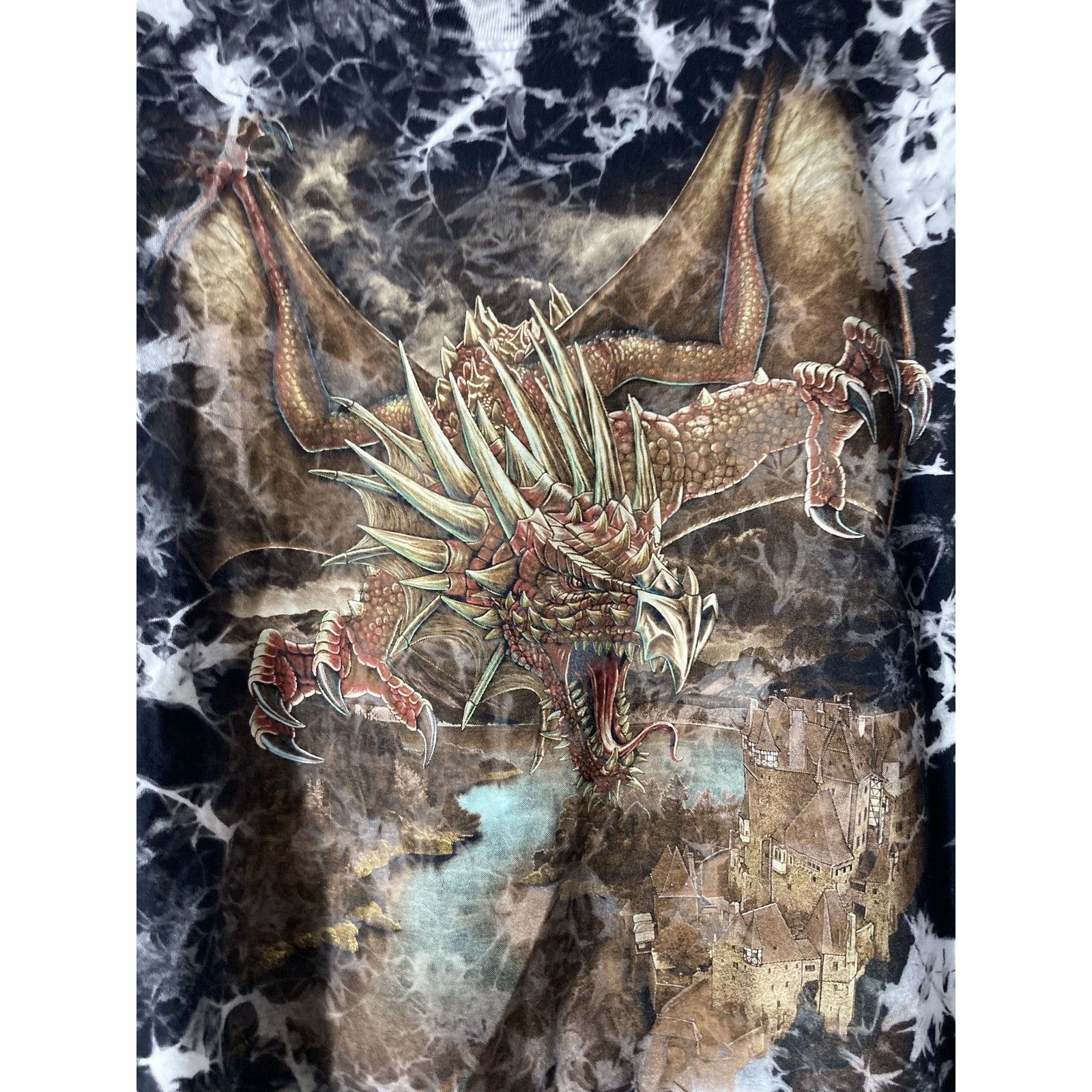 Japanese Brand × Vintage Vintage Full Print Dragon Tee Wild 90s T-Shirt Retro Size US M / EU 48-50 / 2 - 3 Thumbnail