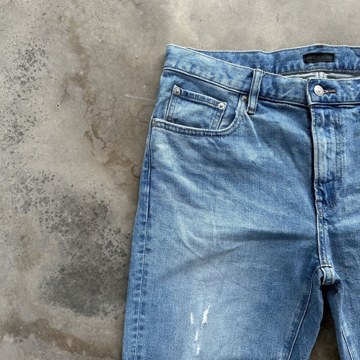 Japanese Brand Vintage Japanese Distressed Faded Denim Jean Pant W34 Size US 34 / EU 50 - 5 Thumbnail