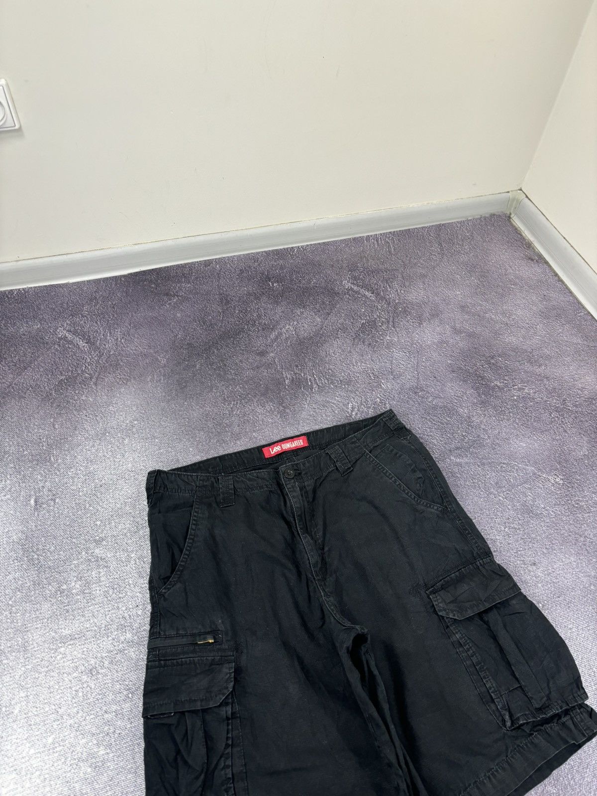 Lee Vintage Lee Dungarees Y2K Military Hype Black Cargo Shorts Size US 34 / EU 50 - 5 Thumbnail