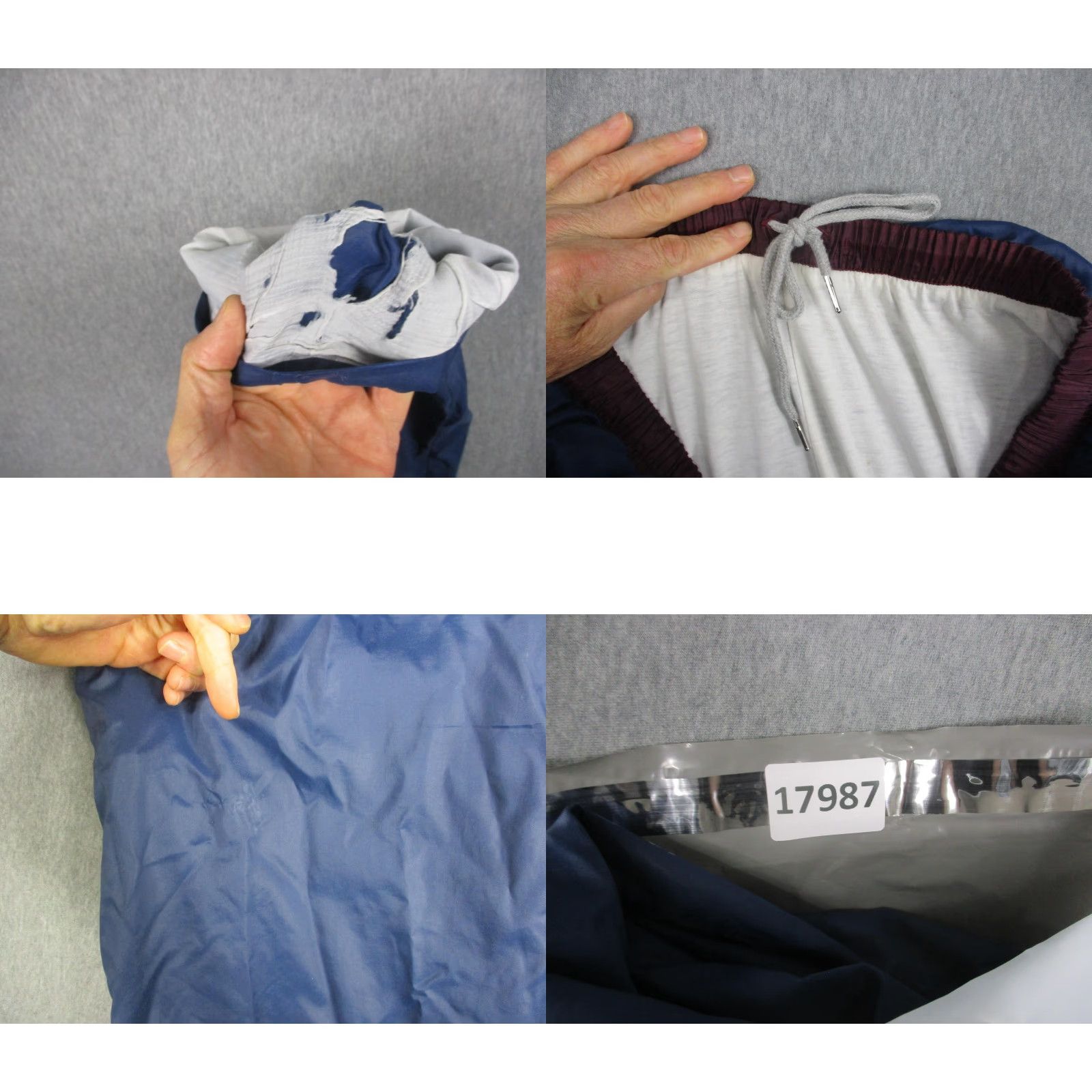 Adidas VINTAGE Adidas Pants Mens XL Blue Maroon Nylon Track Drawstring Lined 3 Stripes Pockets Size US 36 / EU 52 - 9 Thumbnail