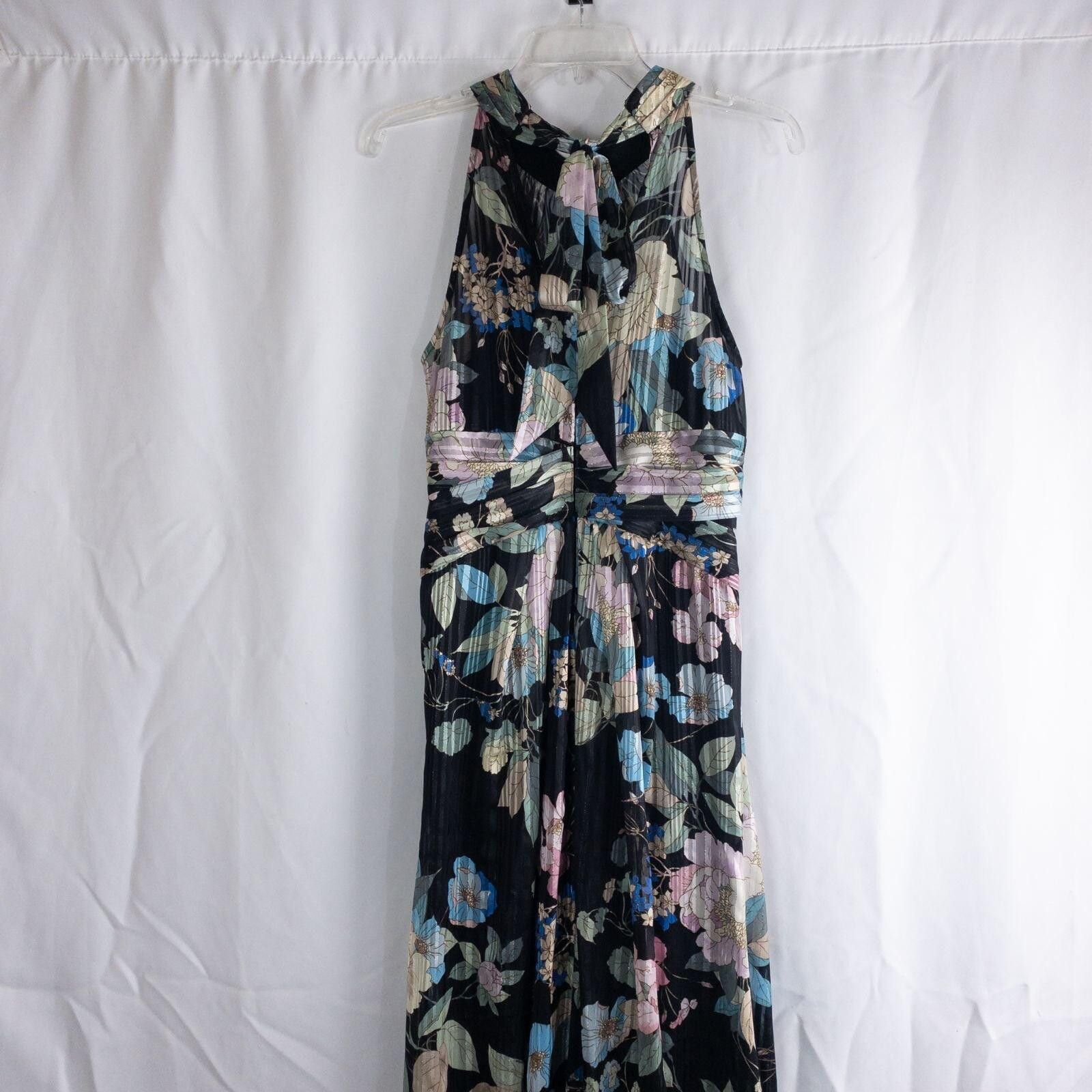 Other Adrianna Papell Black Floral Dress Womens 8 Medium Size M / US 6-8 / IT 42-44 - 7 Thumbnail