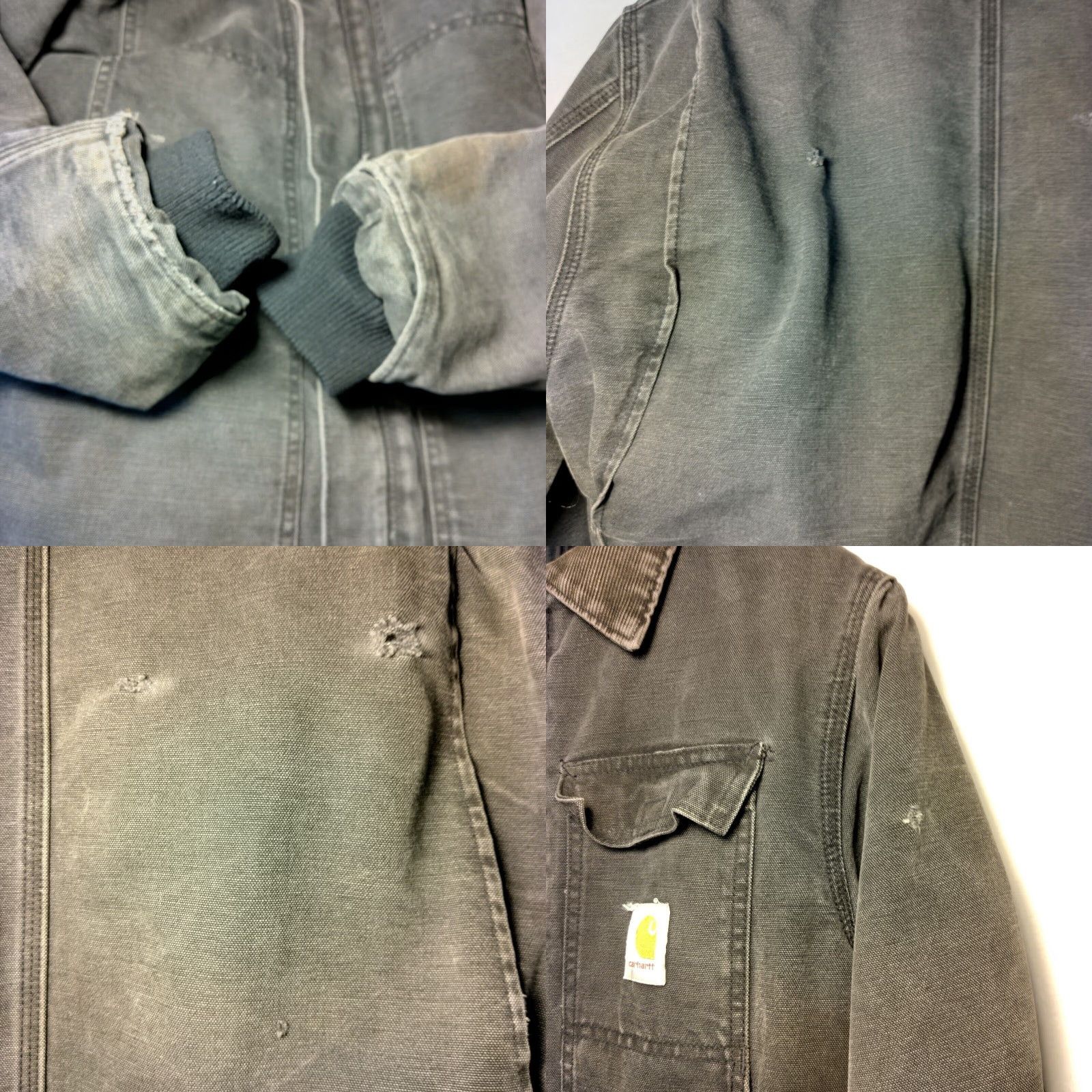 Carhartt VINTAGE Carhartt Arctic Jacket Coat Workwear Canvas Black Distressed USA Size US L / EU 52-54 / 3 - 9 Thumbnail
