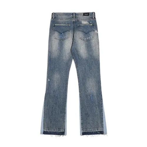 Japanese Brand × Jean High Street Retro Ink Splash Patchwork Ripped Jeans Size US 32 / EU 48 - 4 Thumbnail