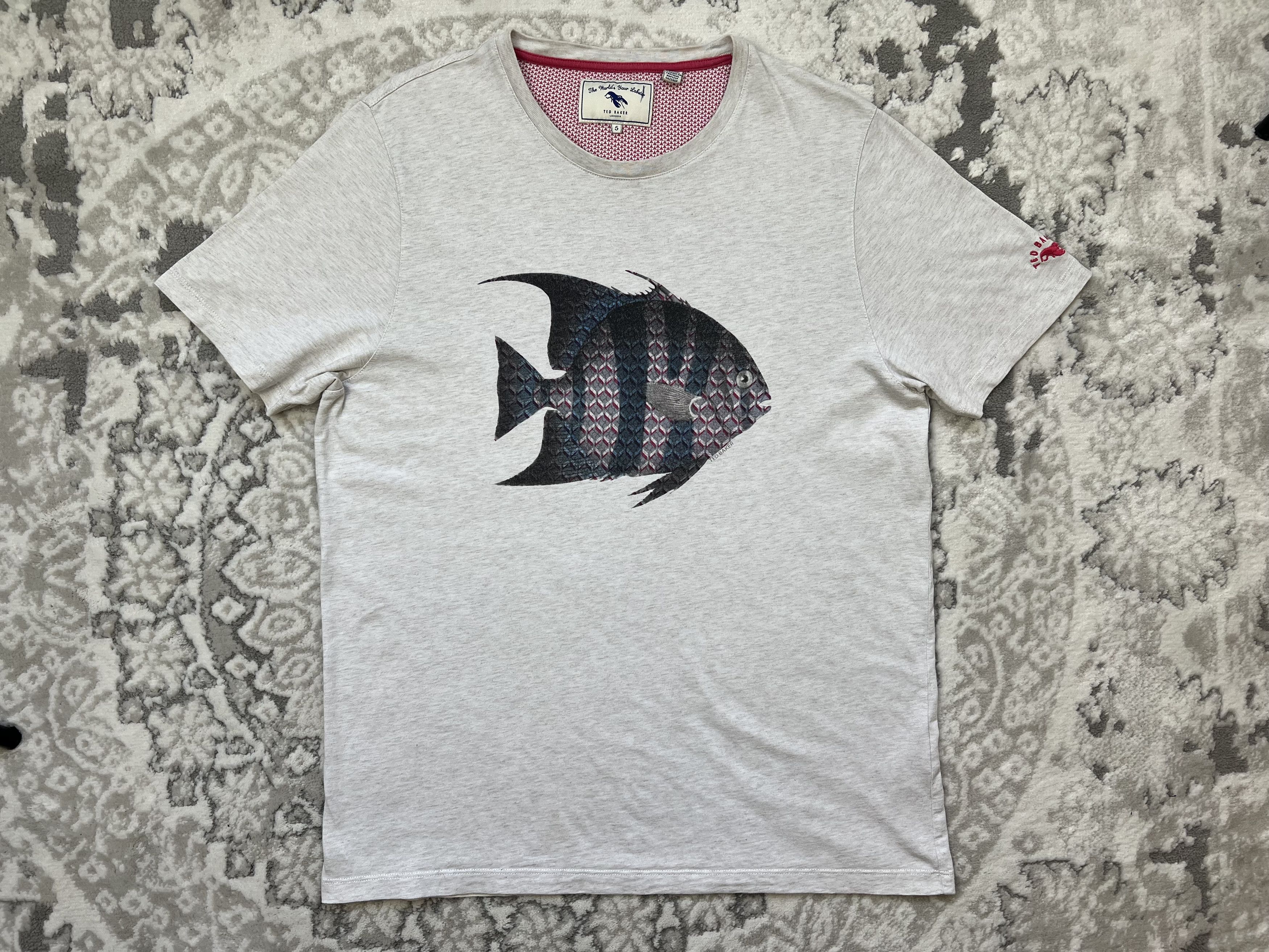 Ted Baker Ted Baker London Angelfish Graphic Print T-Shirt Size US M / EU 48-50 / 2 - 2 Thumbnail