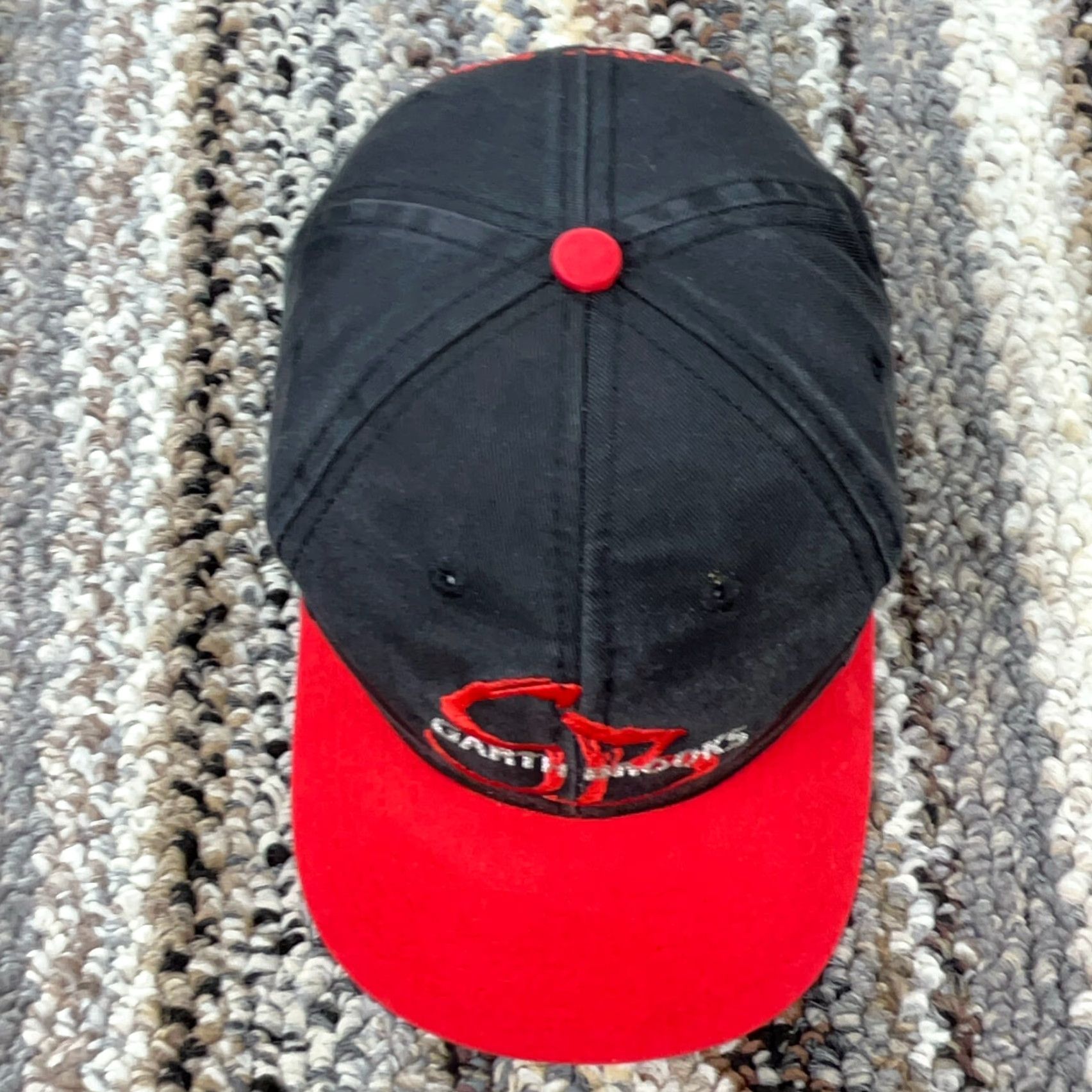 Brooks VINTAGE Garth Brooks Hat Cap Snapback Black Red Country Music Band Tour Rap Tee Size ONE SIZE - 4 Thumbnail