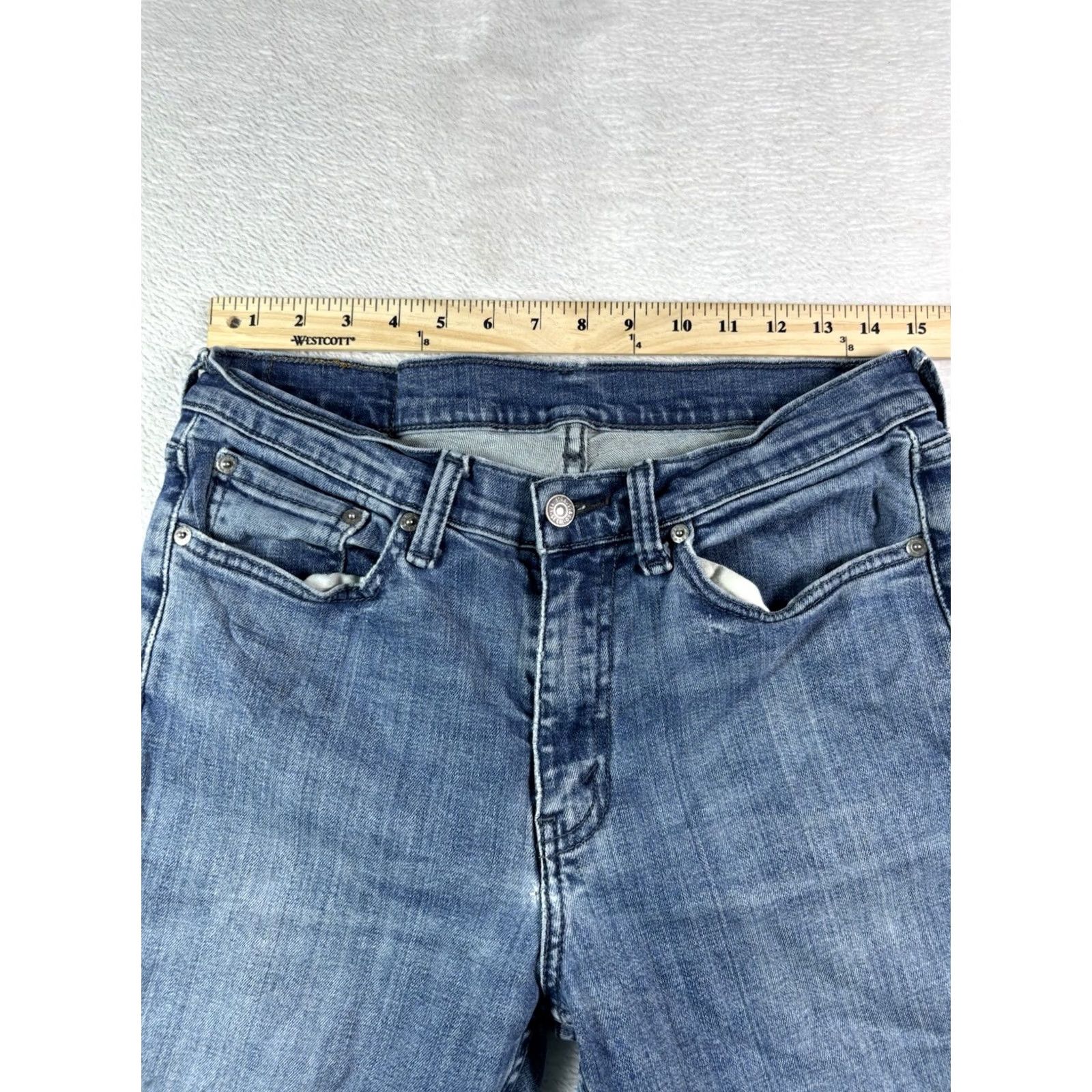 Levi's Levi's 514 Jeans Mens 32x34 Blue Straight Leg Stretch Denim Medium Wash Regular Size US 32 / EU 48 - 5 Thumbnail