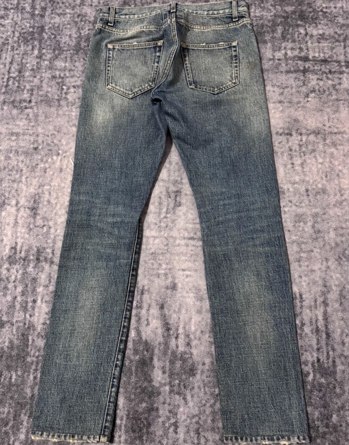Saint Laurent Paris SLP 17SS "Cat Paw" Distressed Single-Slash Denim Jeans Size US 29 - 2 Thumbnail