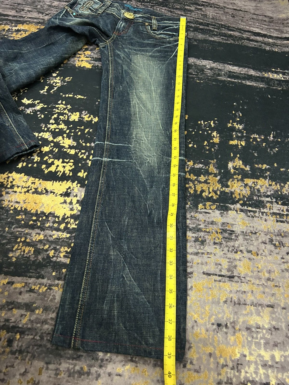 Tornado Mart Riobera Whiskered Studed Pocket Back Jeans Size US 30 / EU 46 - 25 Thumbnail