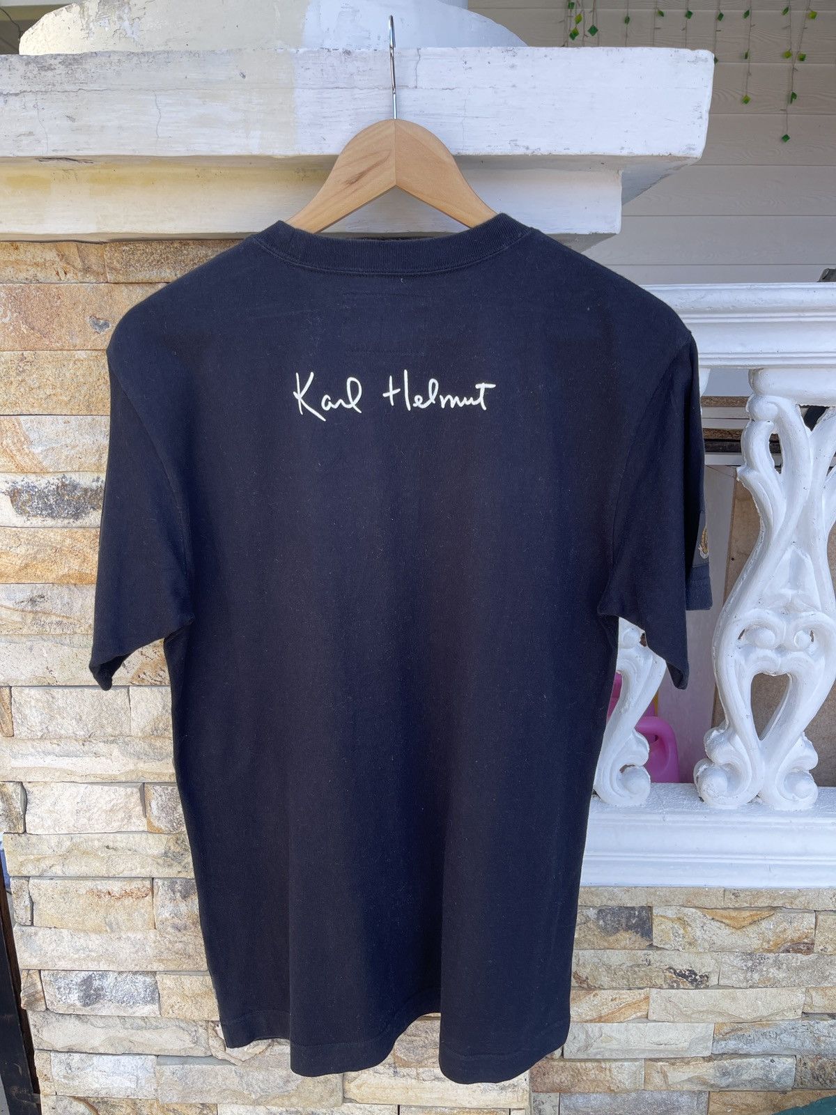 Karl Helmut Last Drop🔥Rare🔥Vintage Karl Helmut Black T-Shirt Size US L / EU 52-54 / 3 - 2 Thumbnail