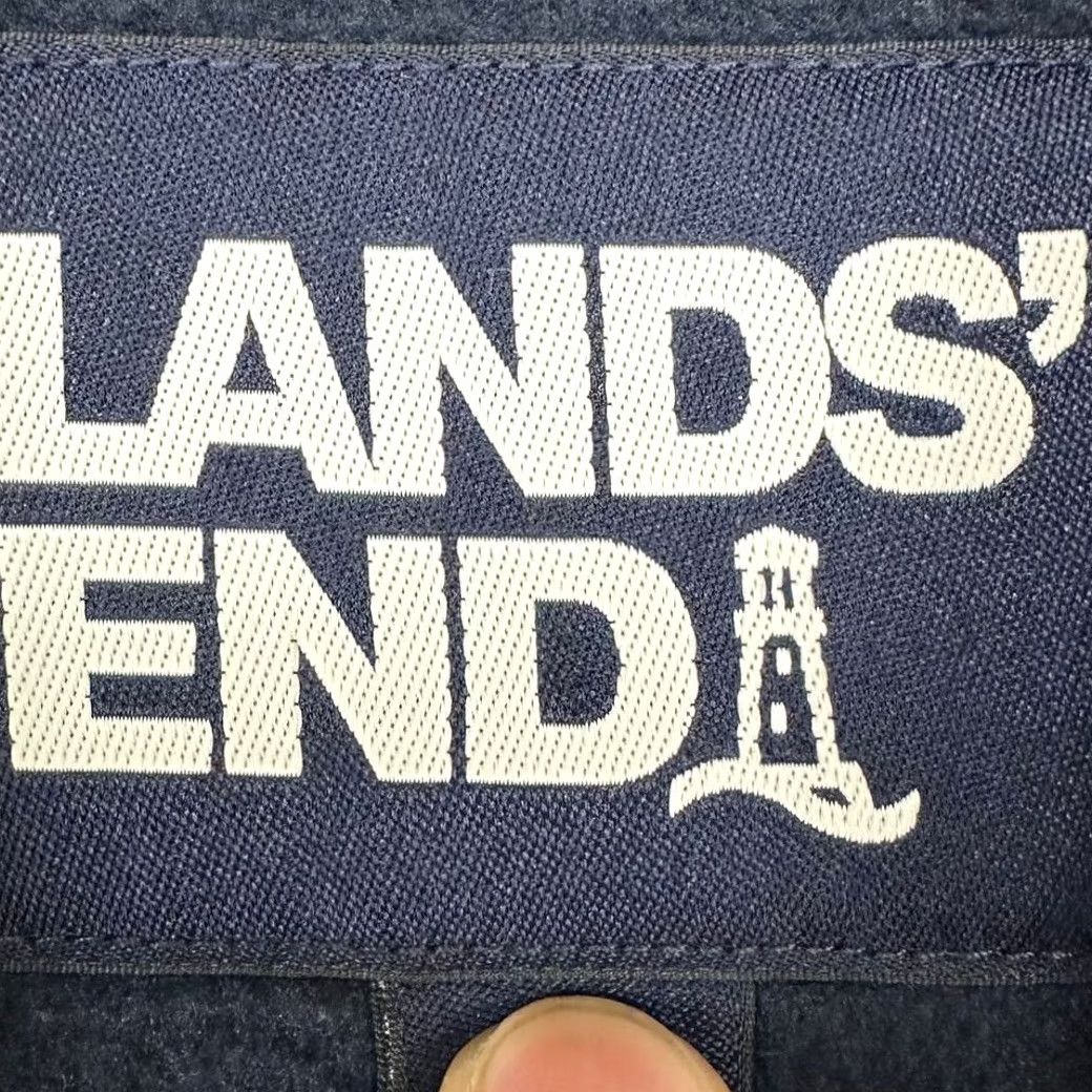 Lands' End Lands' End Jacket Pullover Mens Small Navy Colorblock Fleece Snap Mock Pullover Casual Outdoor Walking Mens Size US S / EU 44-46 / 1 - 5 Thumbnail