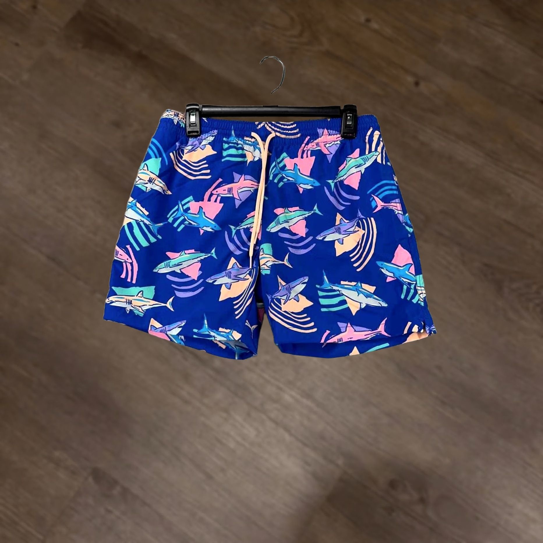 Chubbies Chubbies Swim Trunks Men Medium Blue The Daddy Shark Lined Board Shorts NEW A10 Size US 31 - 1 Thumbnail