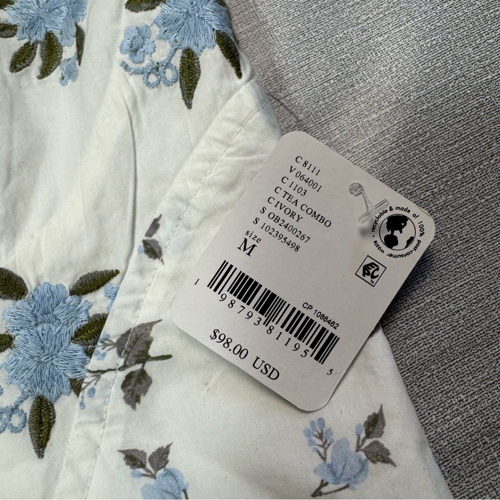 Free People NWT New $98 Free People Wild Flowers Embroidered Bustier Te Size M / US 6-8 / IT 42-44 - 7 Thumbnail