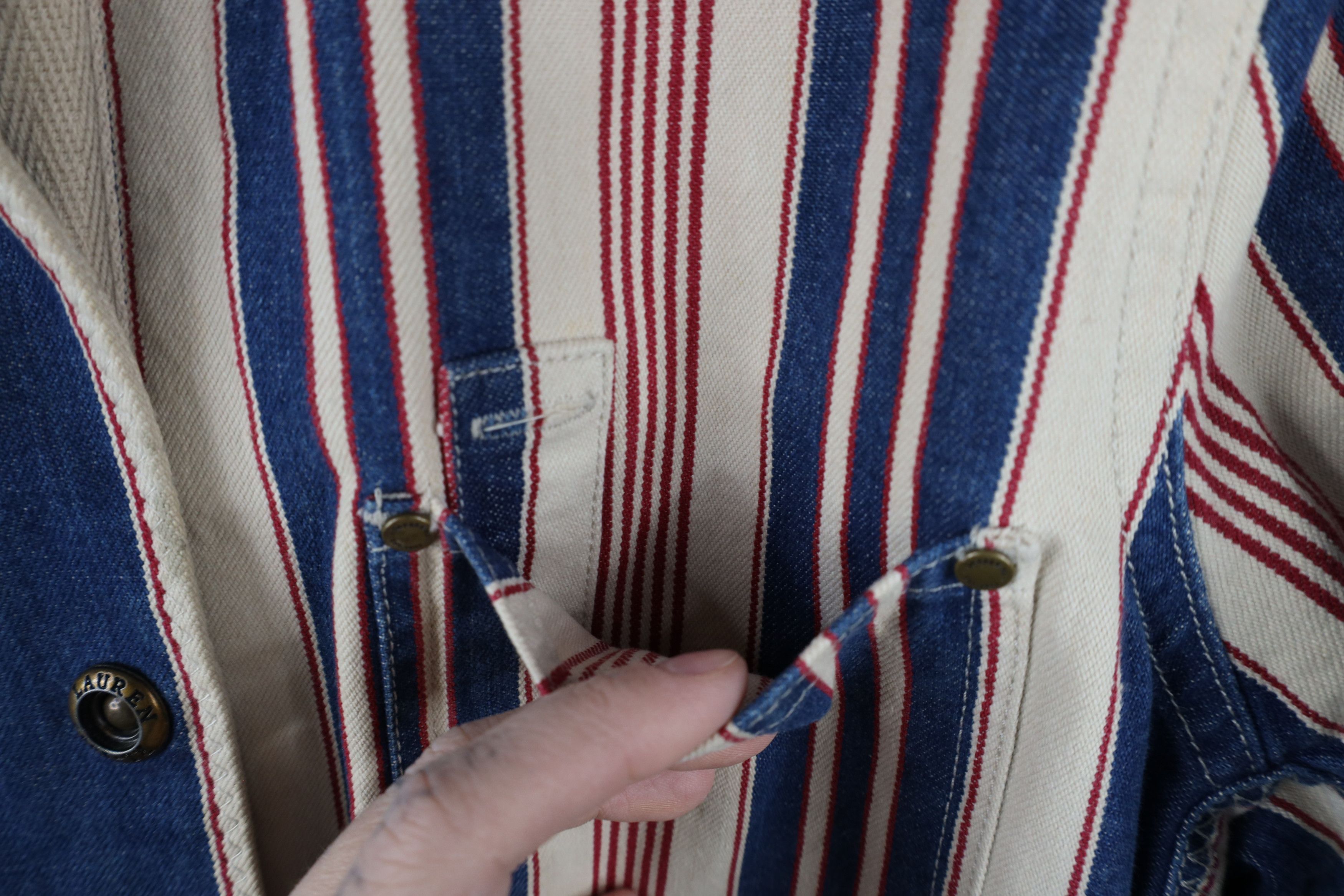 Ralph Lauren × Vintage Vintage 90s Ralph Lauren Denim Naval Chore Barn Jacket Size M / US 6-8 / IT 42-44 - 7 Thumbnail