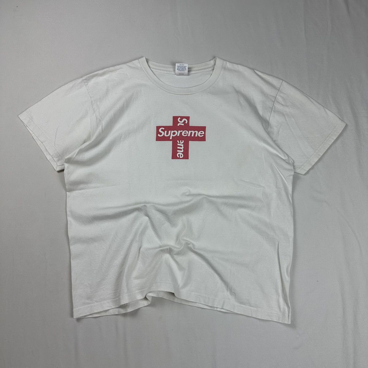 Supreme Supreme Cross Box Logo Tee Size US M / EU 48-50 / 2 - 1 Thumbnail