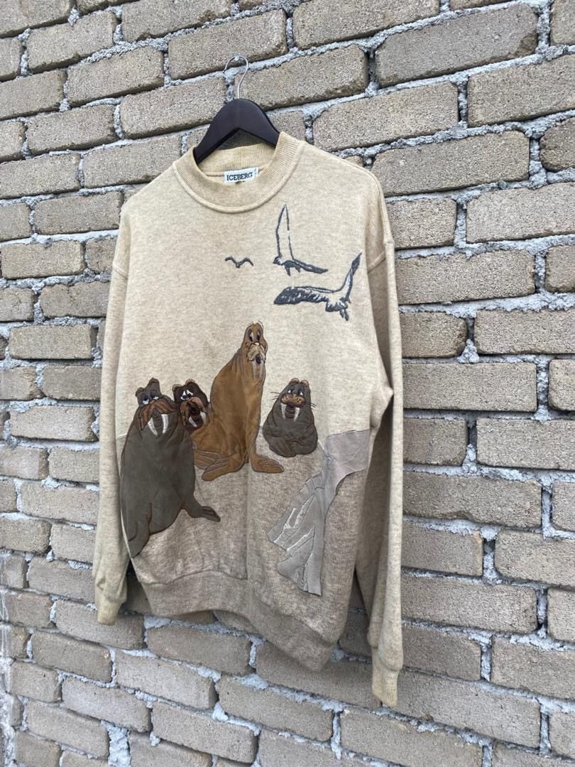 Iceberg Iceberg Walrus Overprint Sweatshirt Size US M / EU 48-50 / 2 - 2 Thumbnail