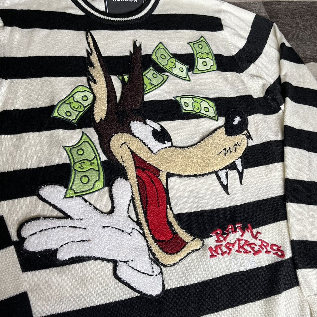 Reason Vintage Style Reason Rain Makers Club Patch Striped Sweater Size US M / EU 48-50 / 2 - 2 Thumbnail