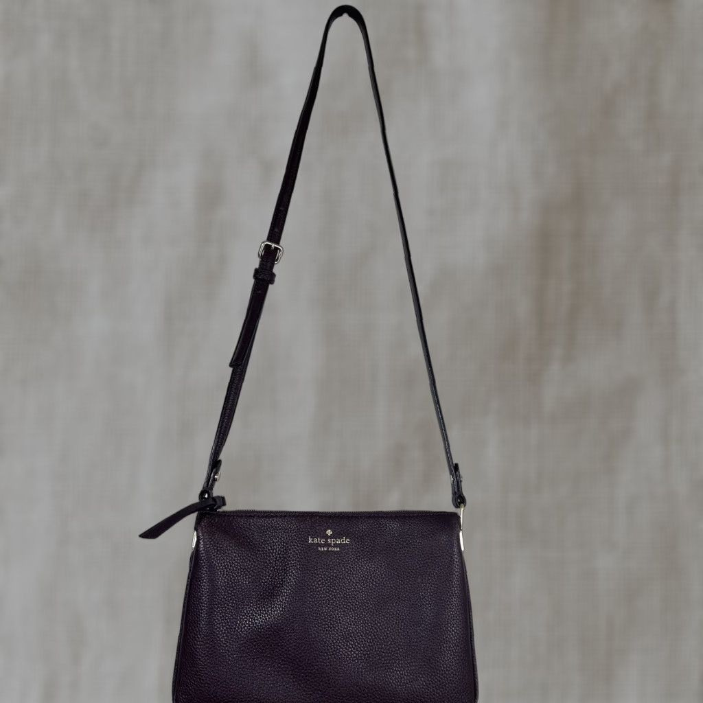 Vintage kate spade new york Crossbody Purse Burgundy Leather Small Women's Size ONE SIZE - 1 Thumbnail