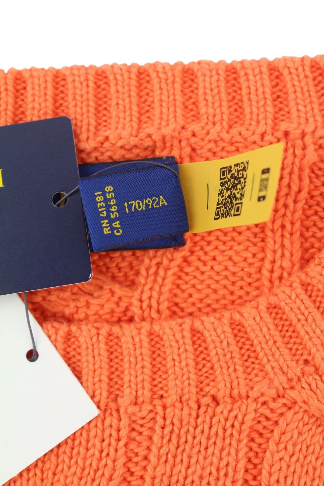 Ralph Lauren ORANGE S Cable Knit Pullover Jumper 86916 Size US S / EU 44-46 / 1 - 10 Thumbnail
