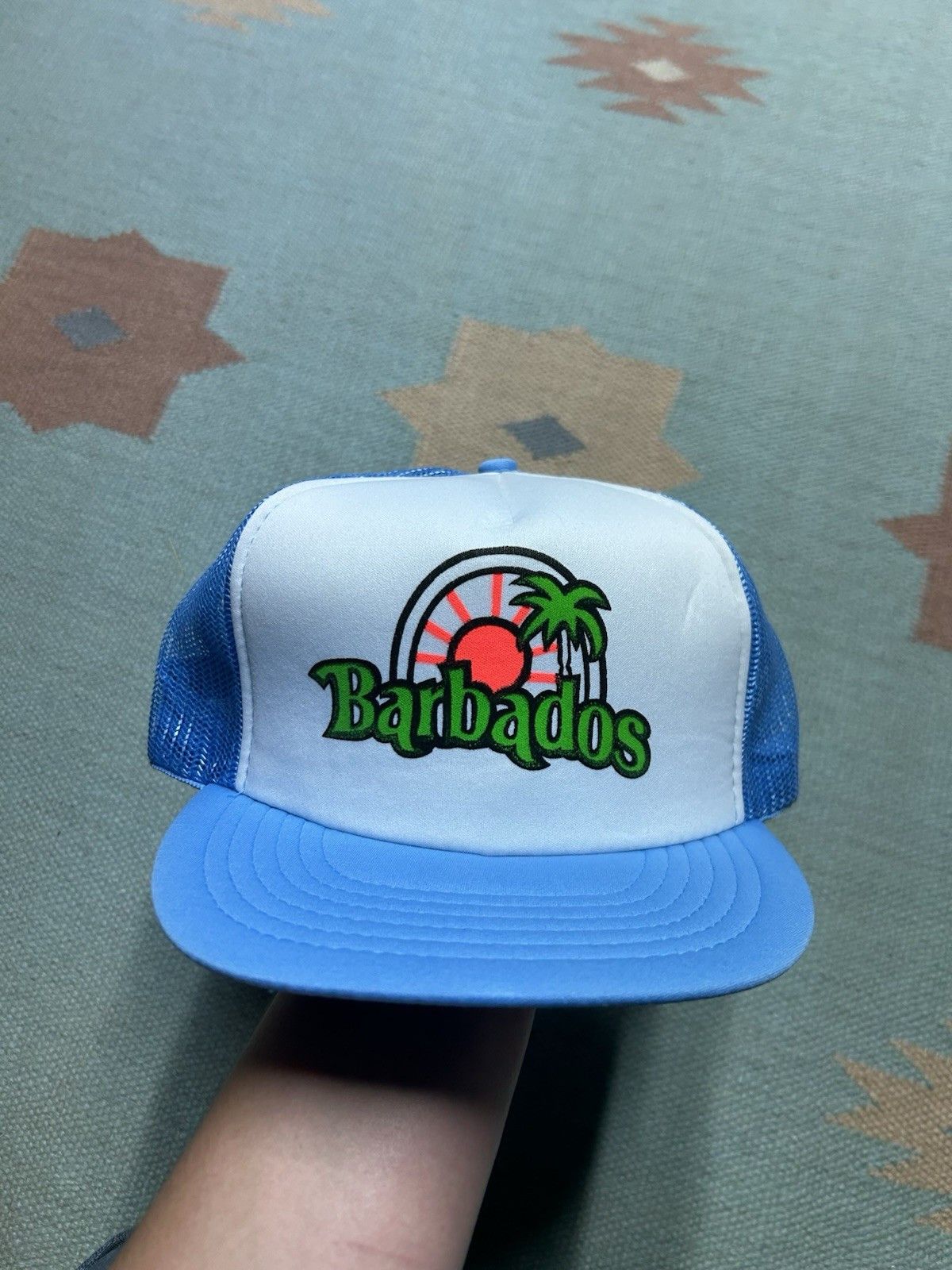 Vintage Vintage trucker hat Barbados palm tree beach sun Caribbean Size ONE SIZE - 2 Thumbnail