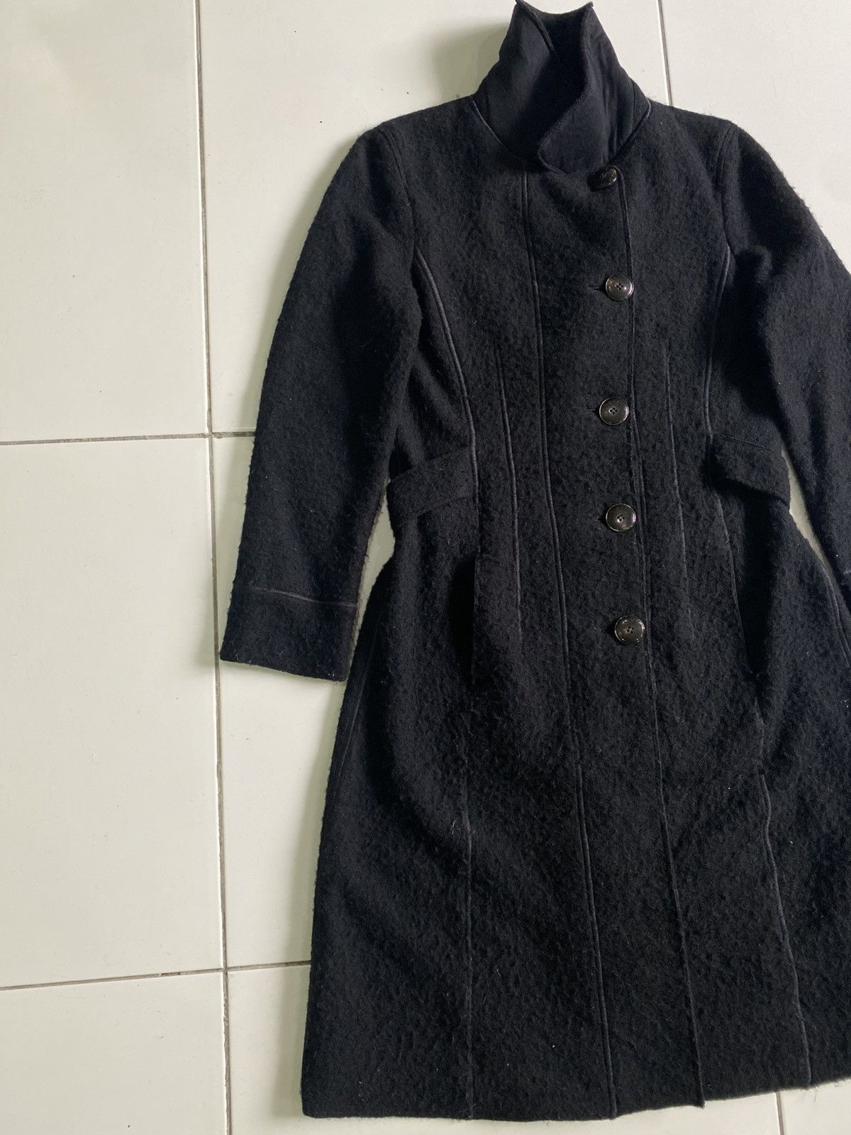 Armani Armani Collezioni Wool Trench coat Patchwork Size S / US 4 / IT 40 - 3 Thumbnail