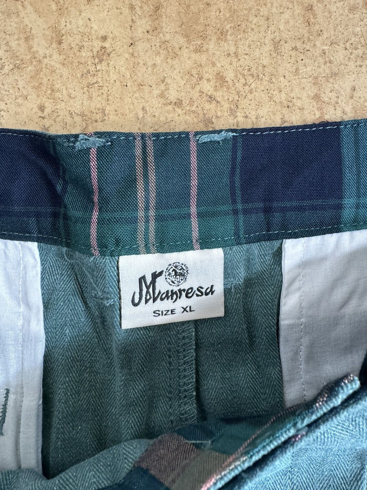 Manresa The Louis Short in Teal Herringbone | XL Size US 36 / EU 52 - 3 Thumbnail