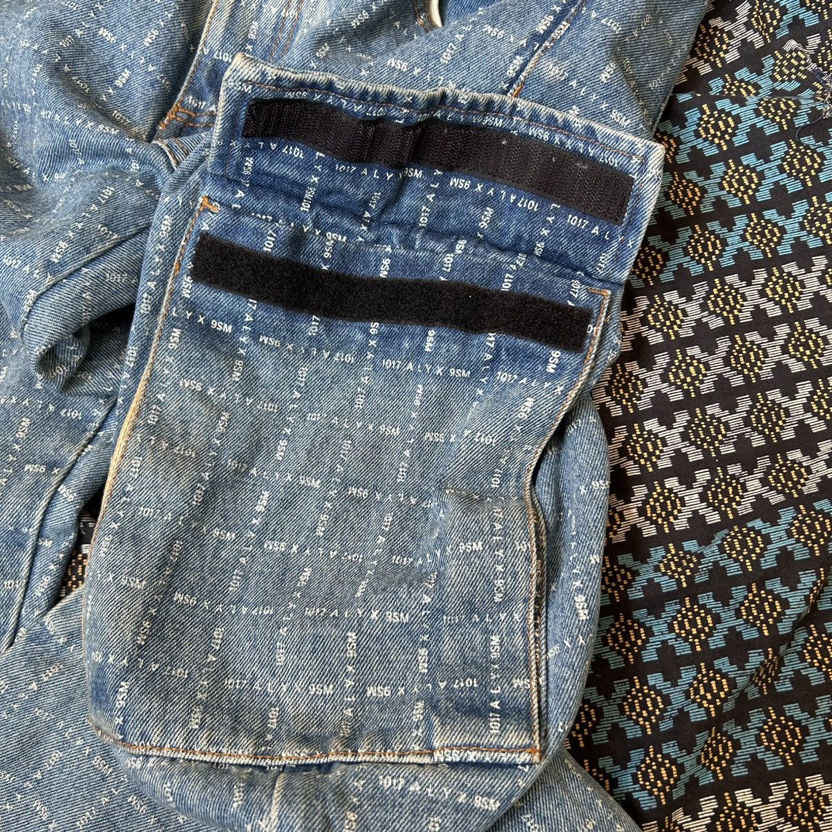 1017 ALYX 9SM MMW x 1017 Alyx 9SM Check Logo Cargo Denim Light Blue Size US 34 / EU 50 - 5 Thumbnail