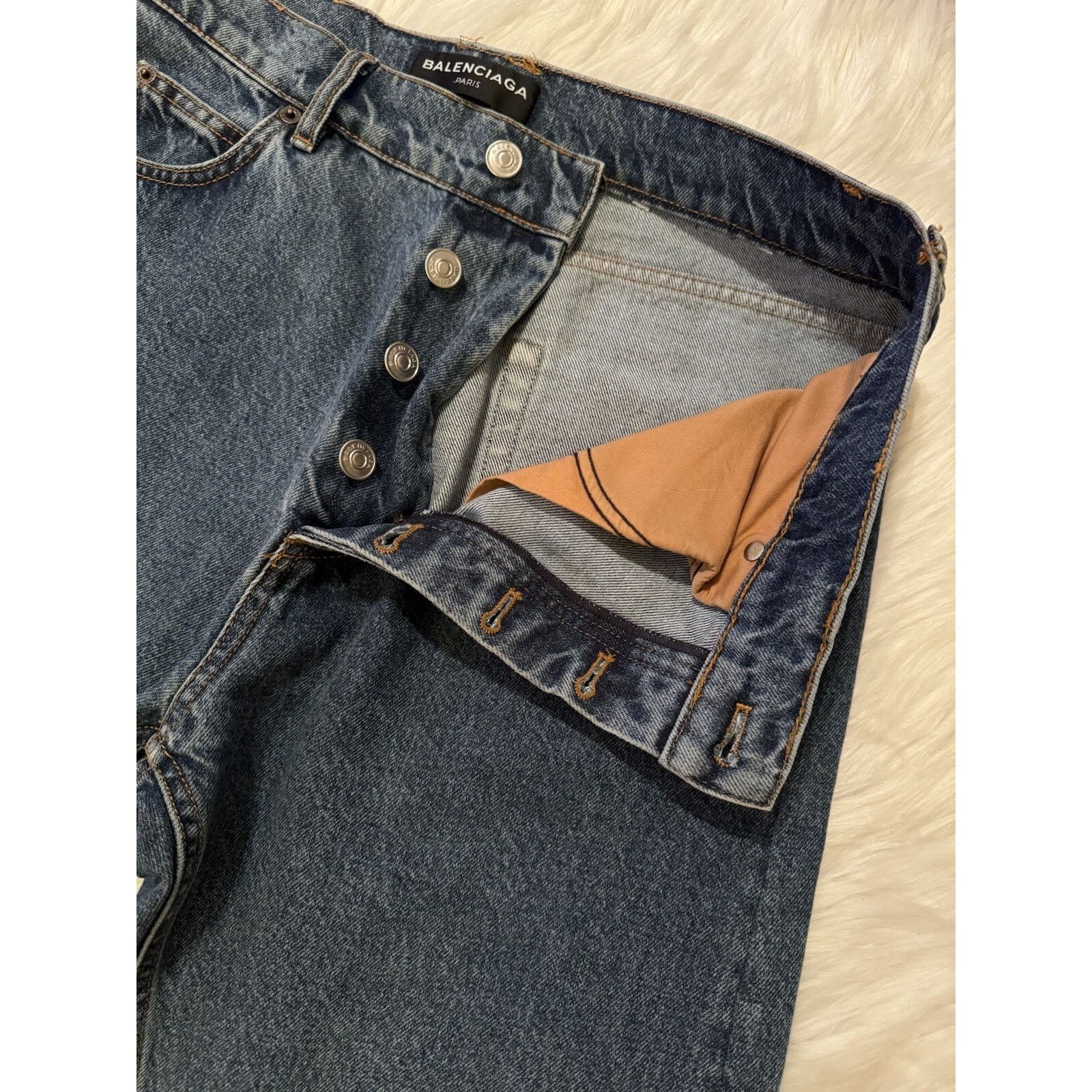 Balenciaga Balenciaga Slim Fit Denim Jeans Indigo Blue 32 Size US 32 / EU 48 - 2 Thumbnail