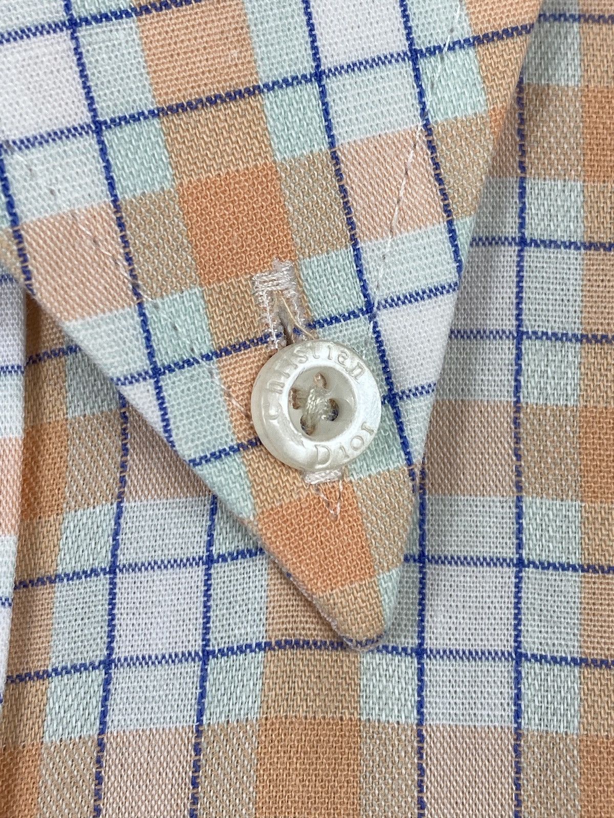 Dior Christian Dior checkered shirt embroidered logo on chest Size US M / EU 48-50 / 2 - 5 Thumbnail