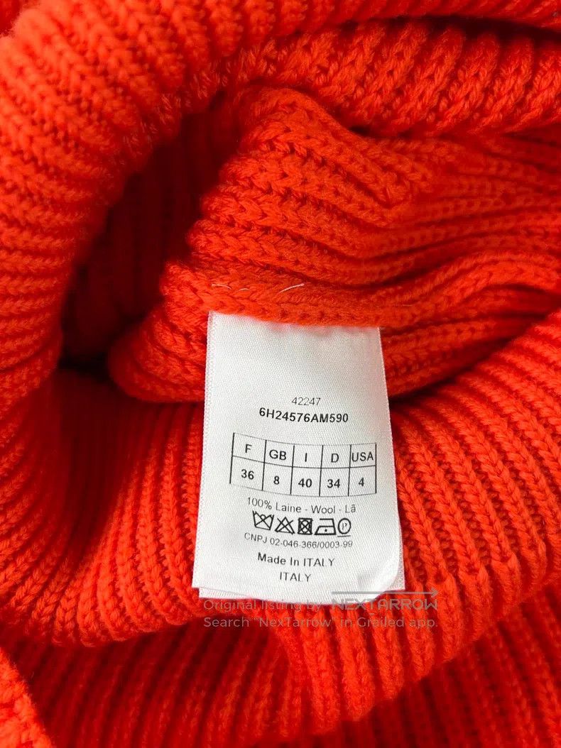 Dior Dior Orange-red semi-high collar lantern sleeve waist swea Size XS / US 0-2 / IT 36-38 - 5 Thumbnail