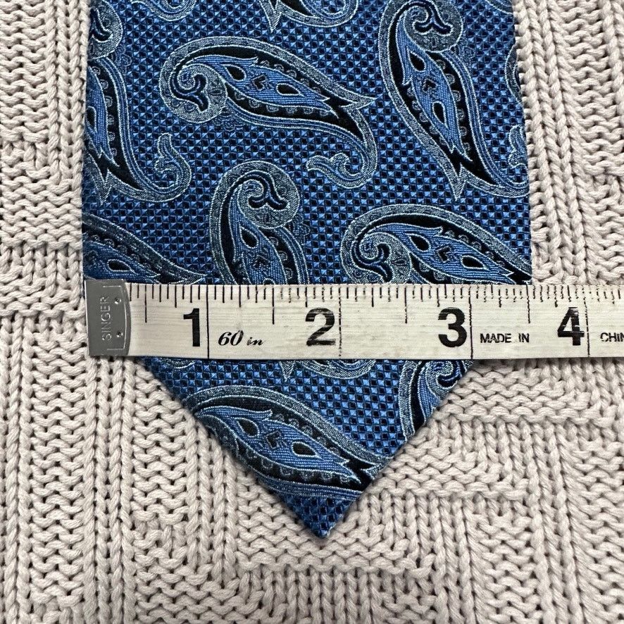 Vintage Vintage Bruno Piattelli blue paisley silk tie Size ONE SIZE - 5 Thumbnail