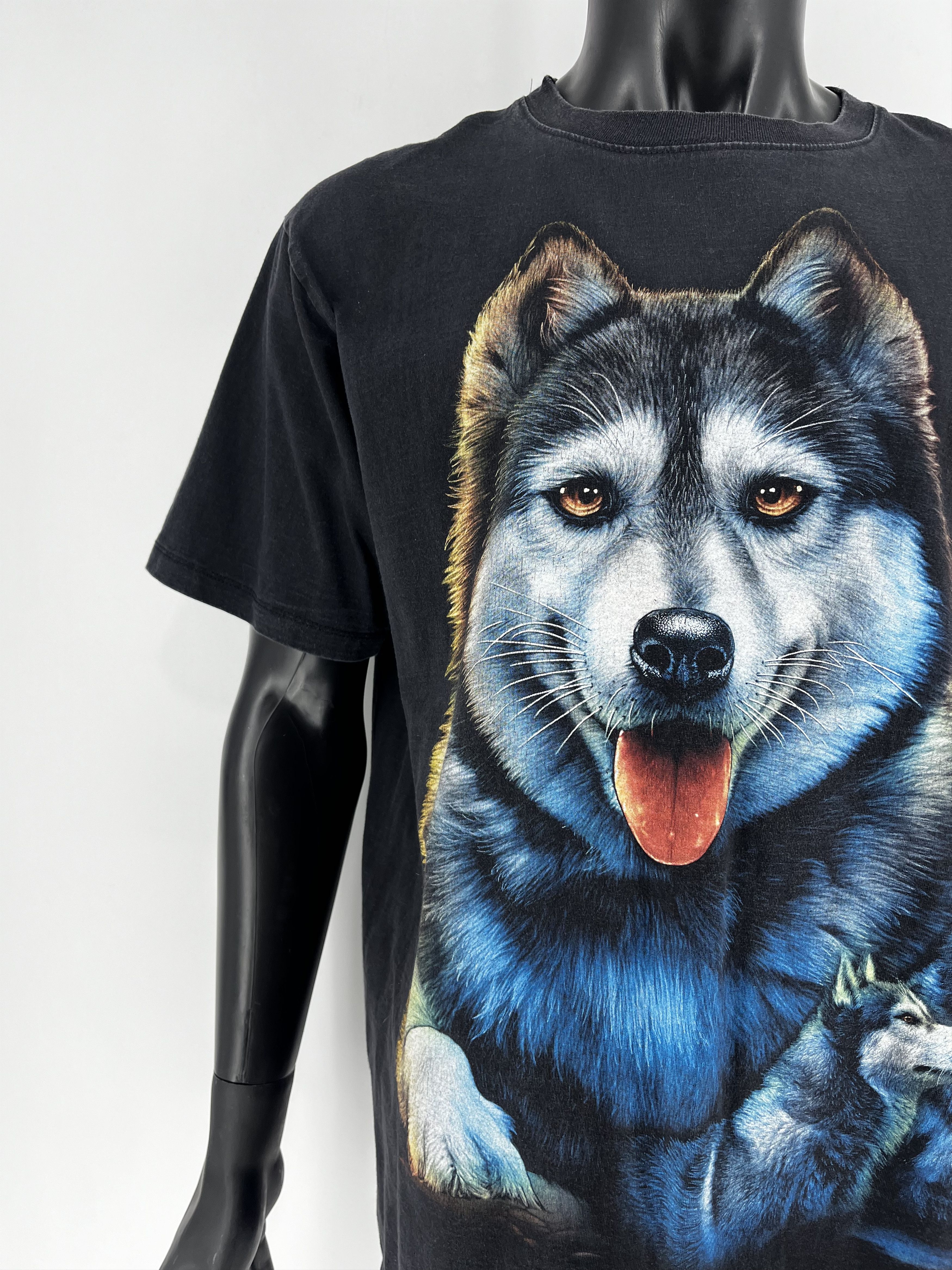 Vintage Vintage 90s Wolf Face Boxy Fit Tee Toys Rock Spiral XLize M Size US XL / EU 56 / 4 - 6 Thumbnail
