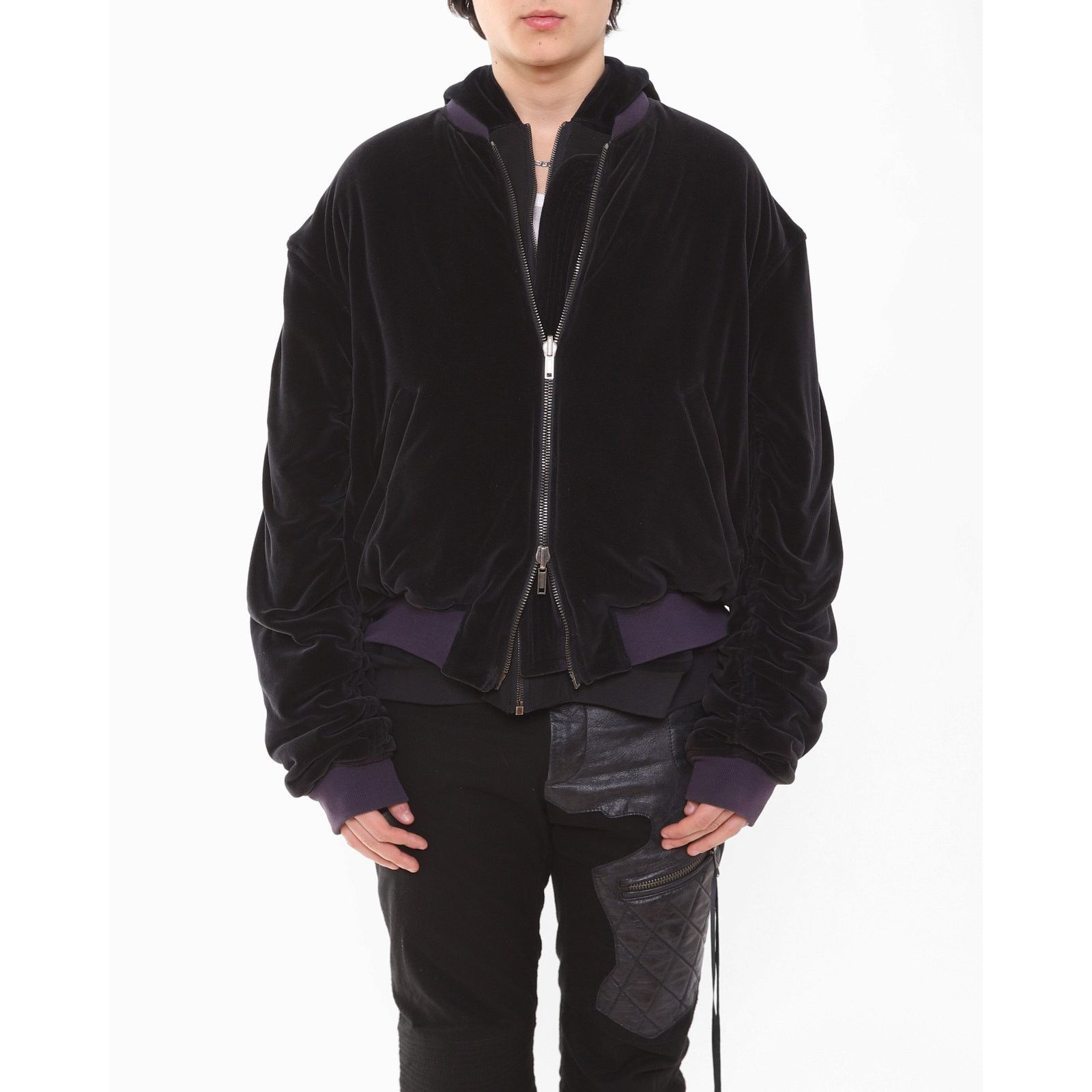 Haider Ackermann FW15 Oversized Perth Bomber in Black Velvet Size US S / EU 44-46 / 1 - 1 Thumbnail