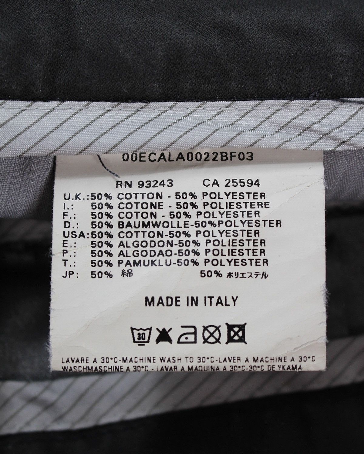 Designer × Diesel FW2009 DIESEL PANORAMY GREY TAPERED TROUSERS Size US 29 - 11 Thumbnail