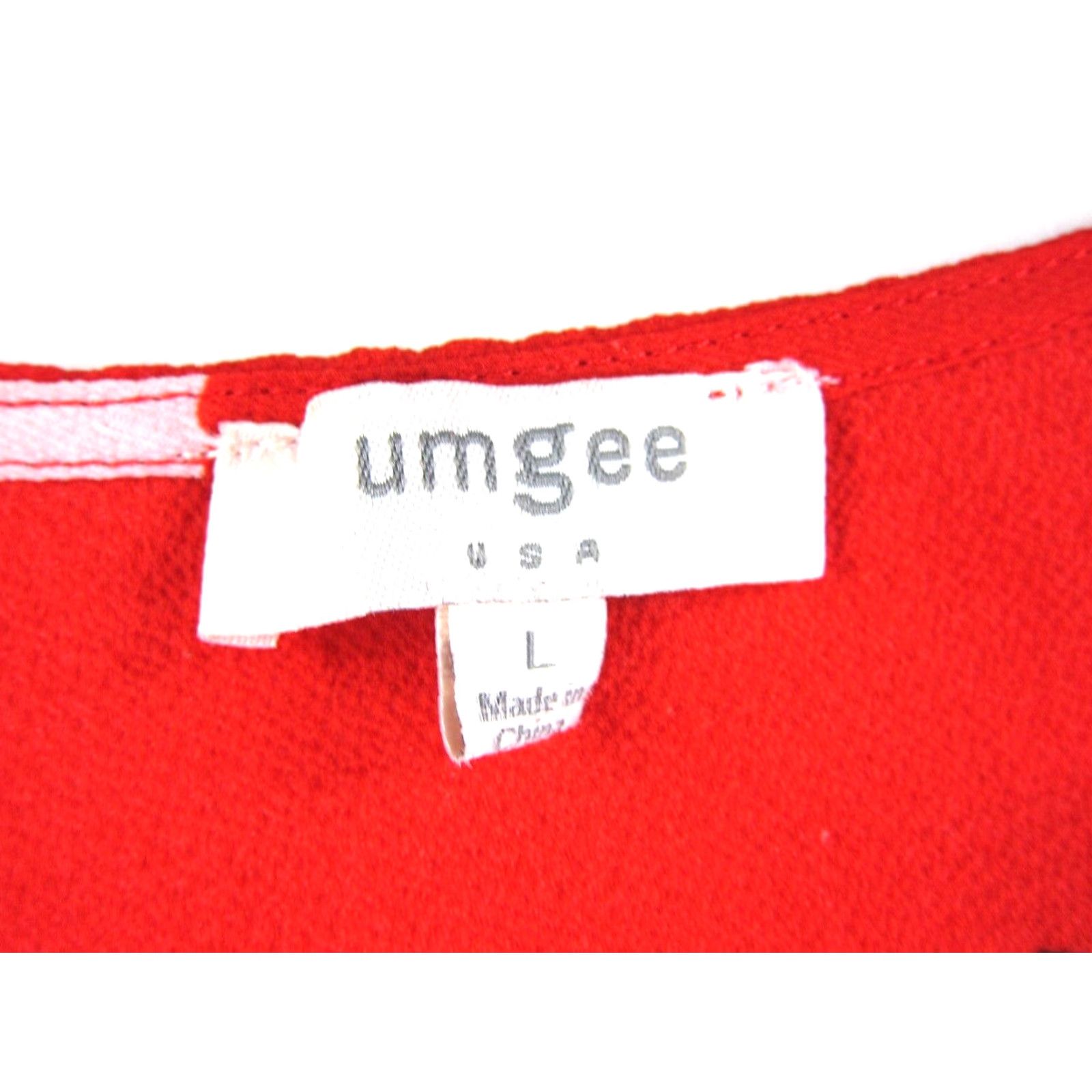 Vintage UMGEE USA Red Green Pink Rose Floral V-Neck Cap Sleeve Shorts Romper Jumpsuit L Size 36" / US 14 / IT 50 - 3 Thumbnail