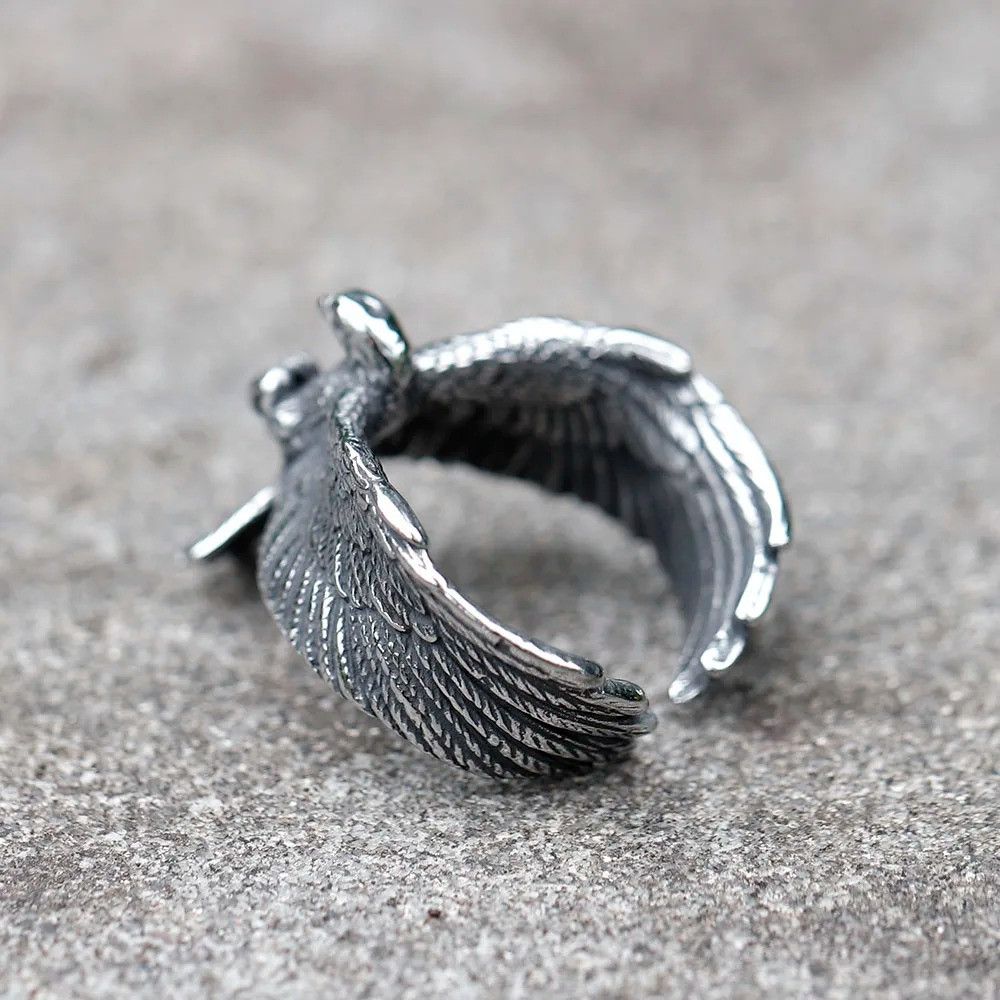 Jewelry Flying Eagle Ring Streetwear Jewelry Fashion Gift Size ONE SIZE - 4 Thumbnail