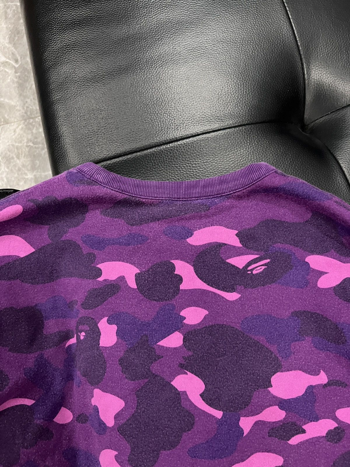 Bape BAPE OG Purple/Blue Camo Logo Reversible Long Sleeve Size US L / EU 52-54 / 3 - 10 Thumbnail
