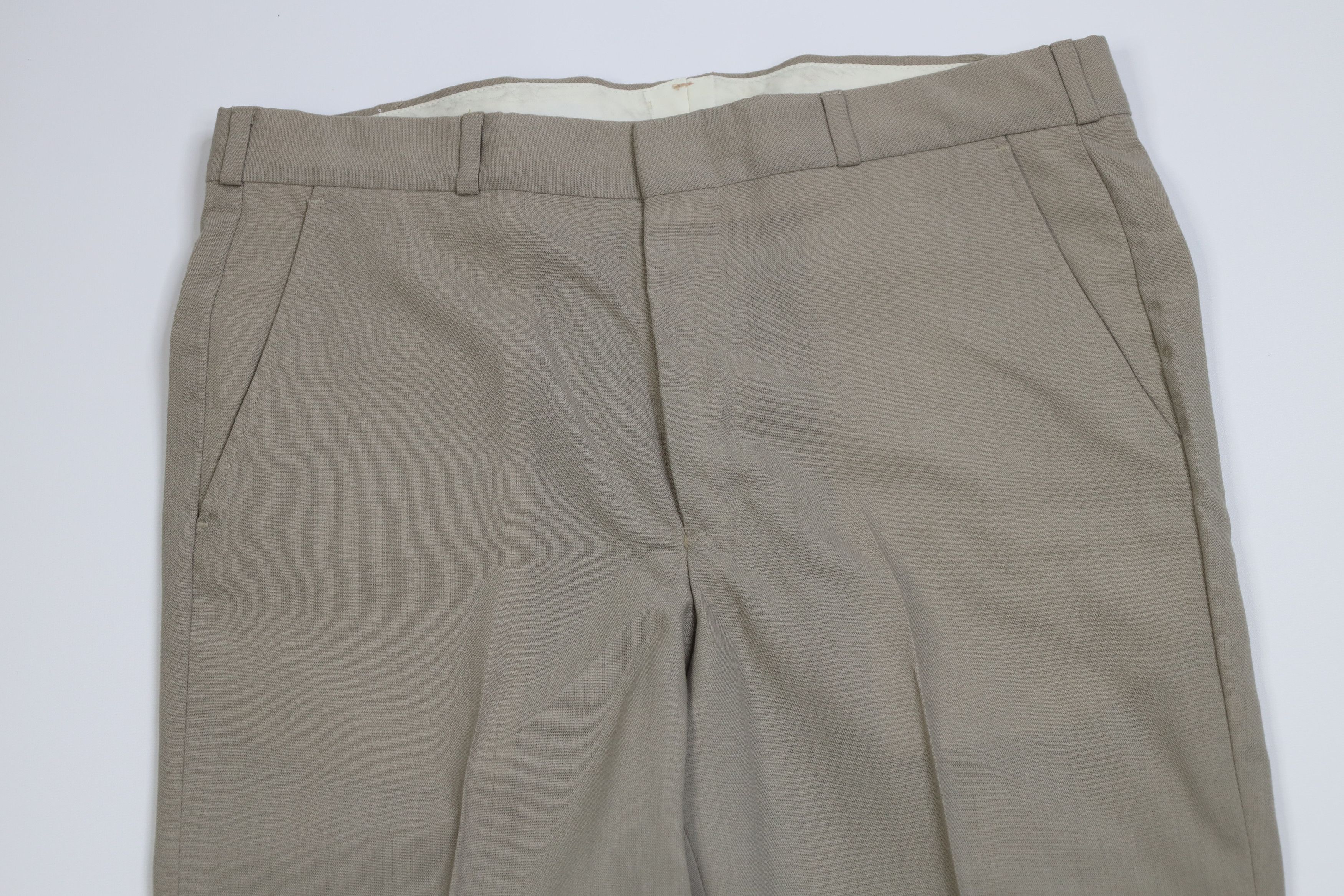 Vintage Vintage 70s Streetwear Wool Blend Knit Wide Leg Chino Pants Size US 36 / EU 52 - 2 Thumbnail