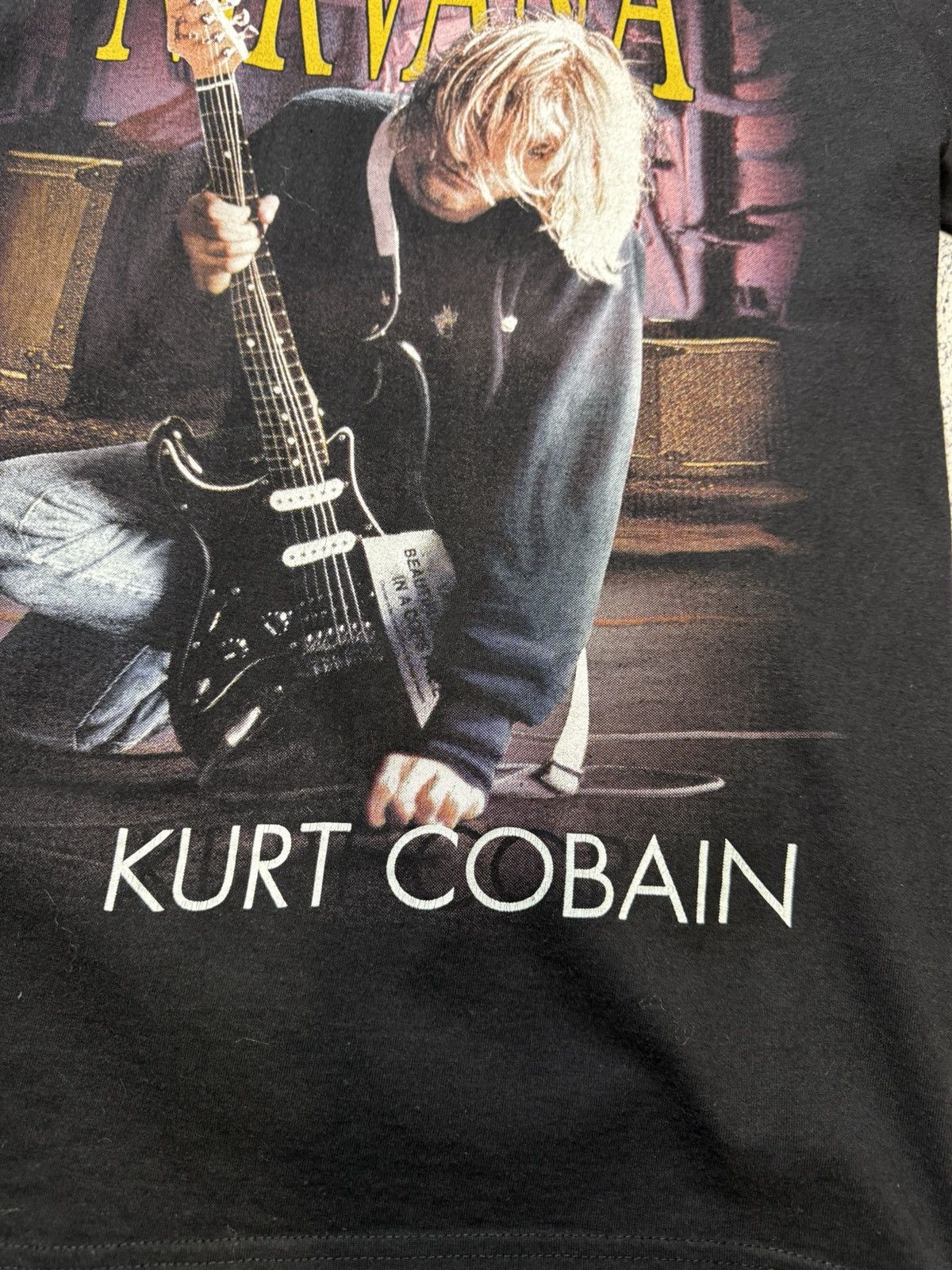 Nirvana Vintage Nirvana Kurt Cobain Black T Shirts Size US L / EU 52-54 / 3 - 9 Thumbnail