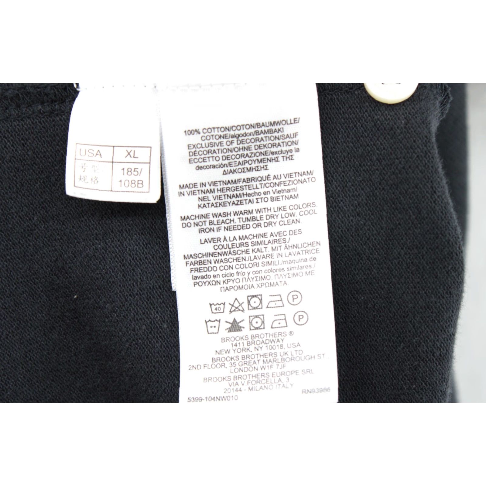 Brooks Brothers Brooks Brothers 1818 Mens Performance Polo Shirt Original Fit XL Black Logo Embroidered Size US XL / EU 56 / 4 - 5 Thumbnail