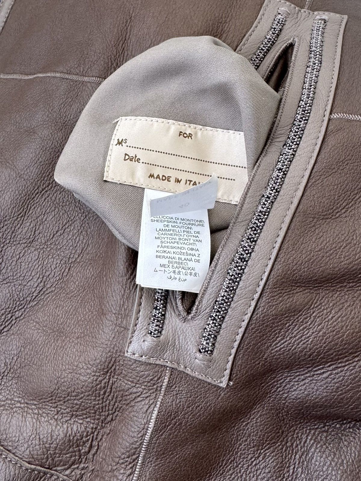Brunello Cucinelli Double- sided leather sheepskin coat Brunello Cucinelli Size XS / US 0-2 / IT 36-38 - 6 Thumbnail