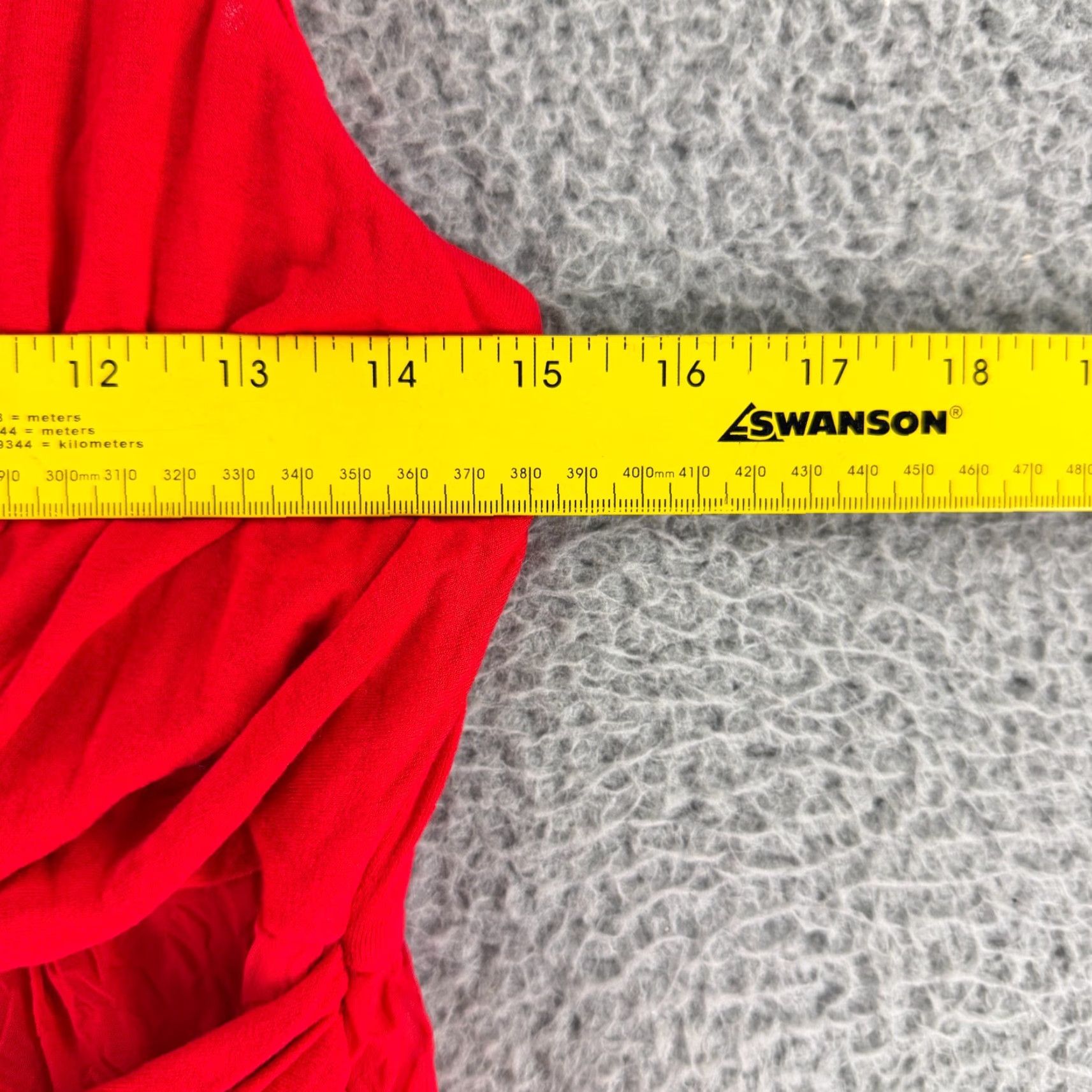 Anthropologie Anthropologie Amadi Mia Dress Womens L Red Crossover Waist Textured Dress Skirt (A-Line) Size 36" / US 14 / IT 50 - 7 Thumbnail