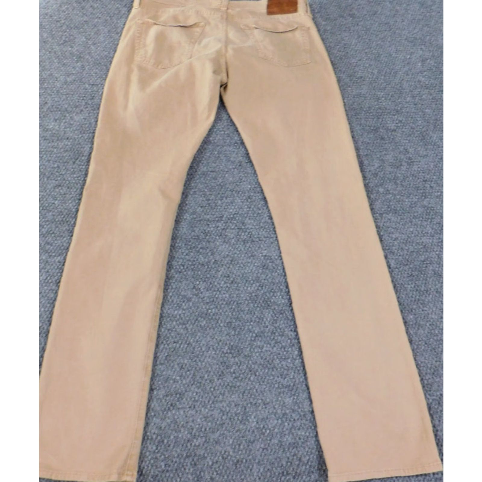 Denime AG Adriano Goldschmied jeans mens 34x34 beige slim straight denim 34 inseam mid rise regular backstage? Size US 34 / EU 50 - 7 Thumbnail