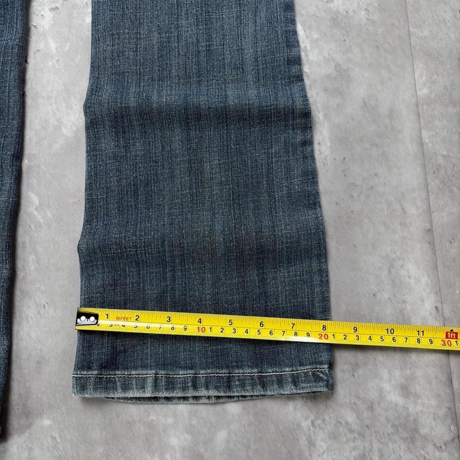 Other Y2K Dark Wash L.A. Idol USA Grunge Flared Gothic Denim Jeans Size 30" / US 8 / IT 44 - 8 Thumbnail